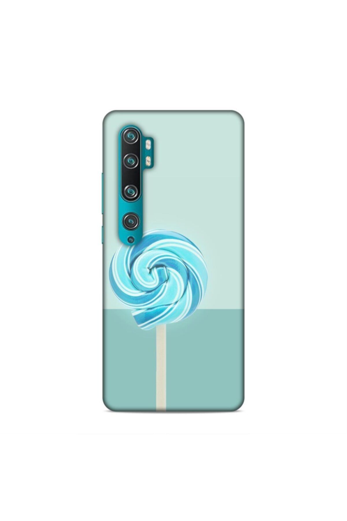 Pickcase Xiaomi Mi Note 10 Kılıf Desenli Arka Kapak Mavi Şeker