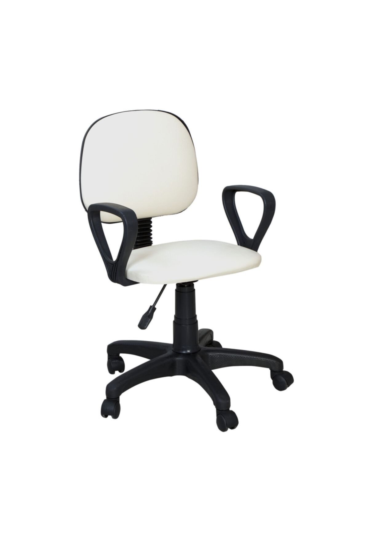 TOMAR Cgn Kollu Çalışma Sandalyesi Ofis Sandalyesi Öğrenci Koltuğu Ofis Ve Büro Sandalyesi- Beyaz