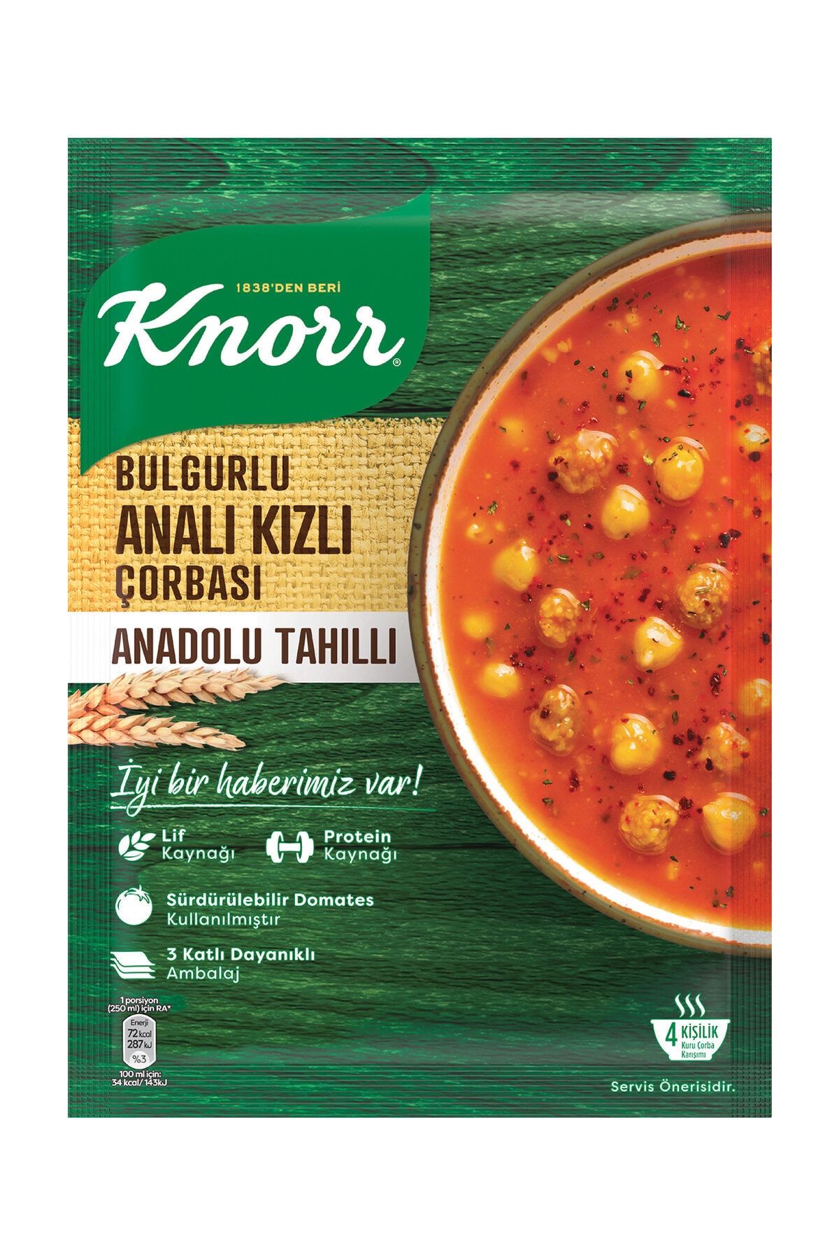 Knorr Bulgurlu Analı Kızlı Çorbası 92 gr