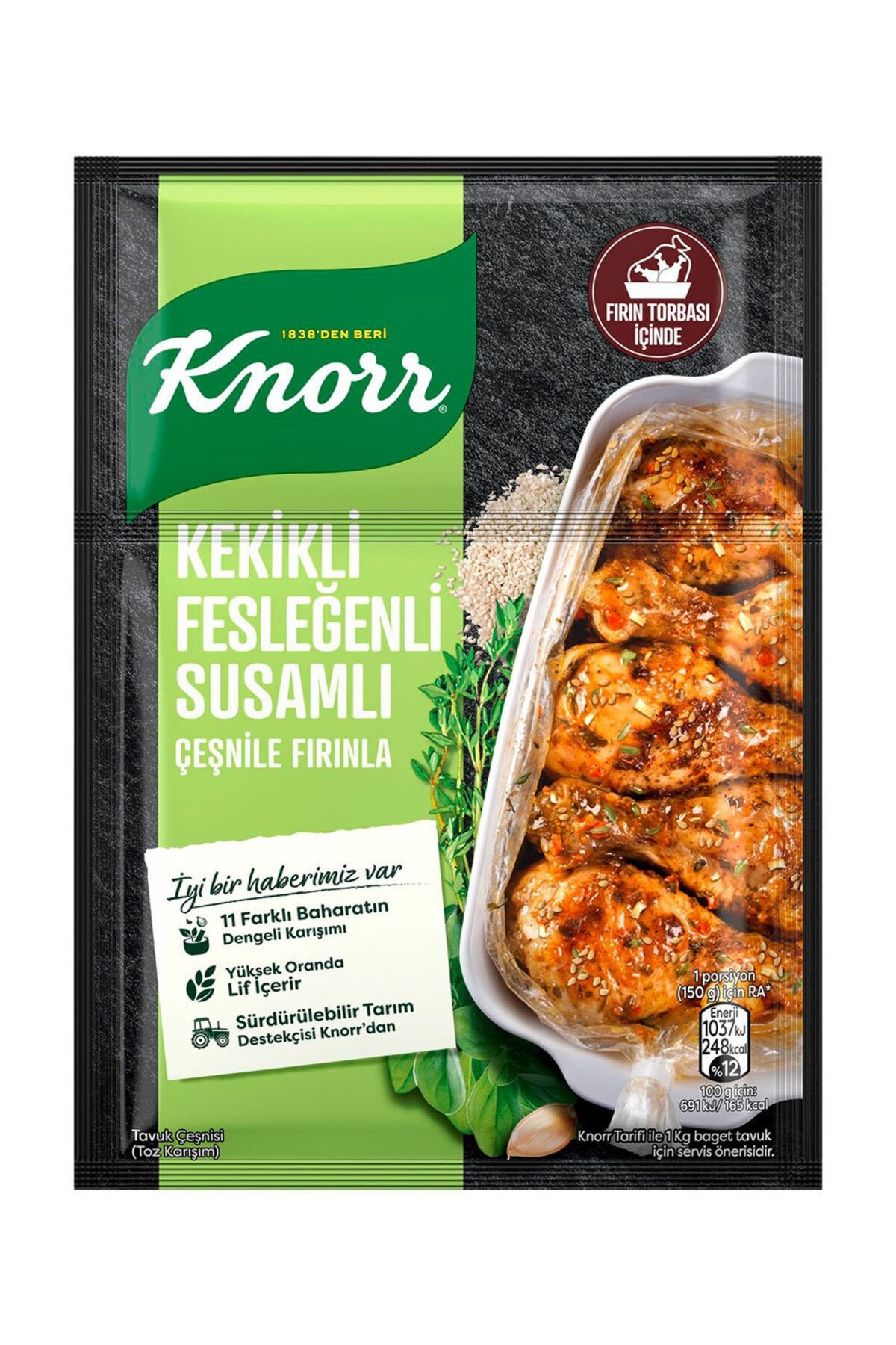Knorr Dağ Kekikli ve Susamlı Fırında Tavuk Çeşnisi 48 gr