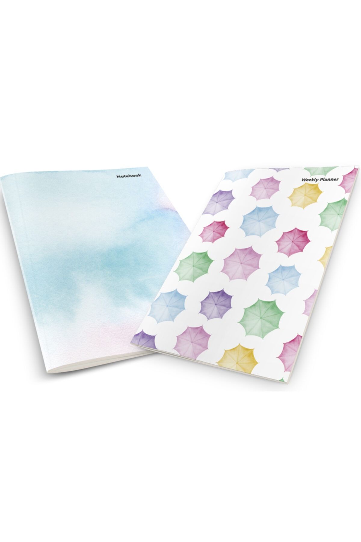Pelikan Yayınları Colorful Watercolor Umbrellas Planner & Notebook