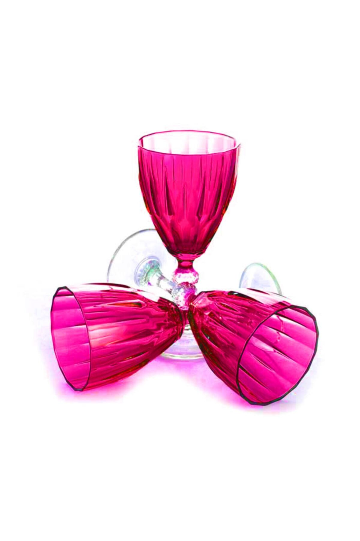 Joy Glass 6 Lı Dıamond Şarap Kadehi Fuşya