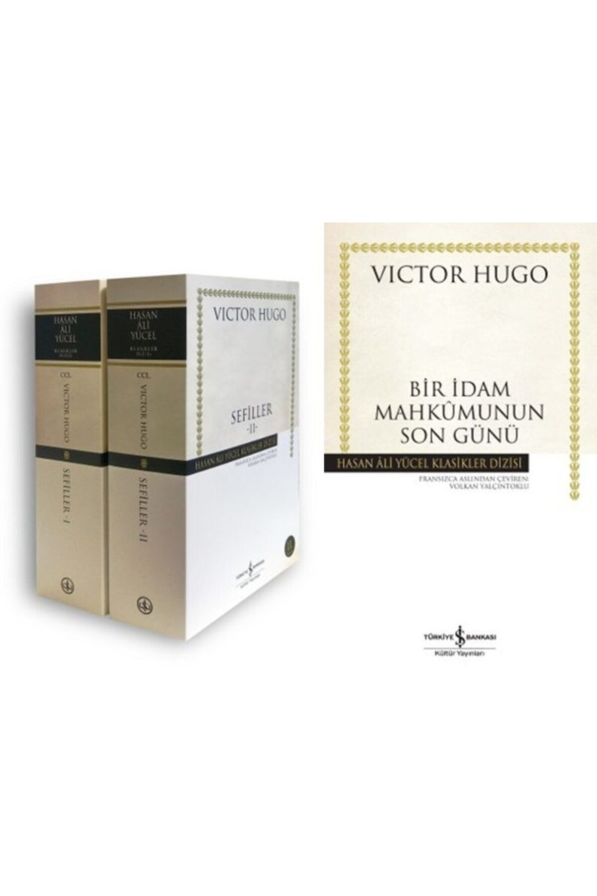 Türkiye İş Bankası Kültür Yayınları Victor Hugo 2 Kitap Set Sefiller (2 Kitap Tam Metin)-bir Idam Mahkumunun Son Günü
