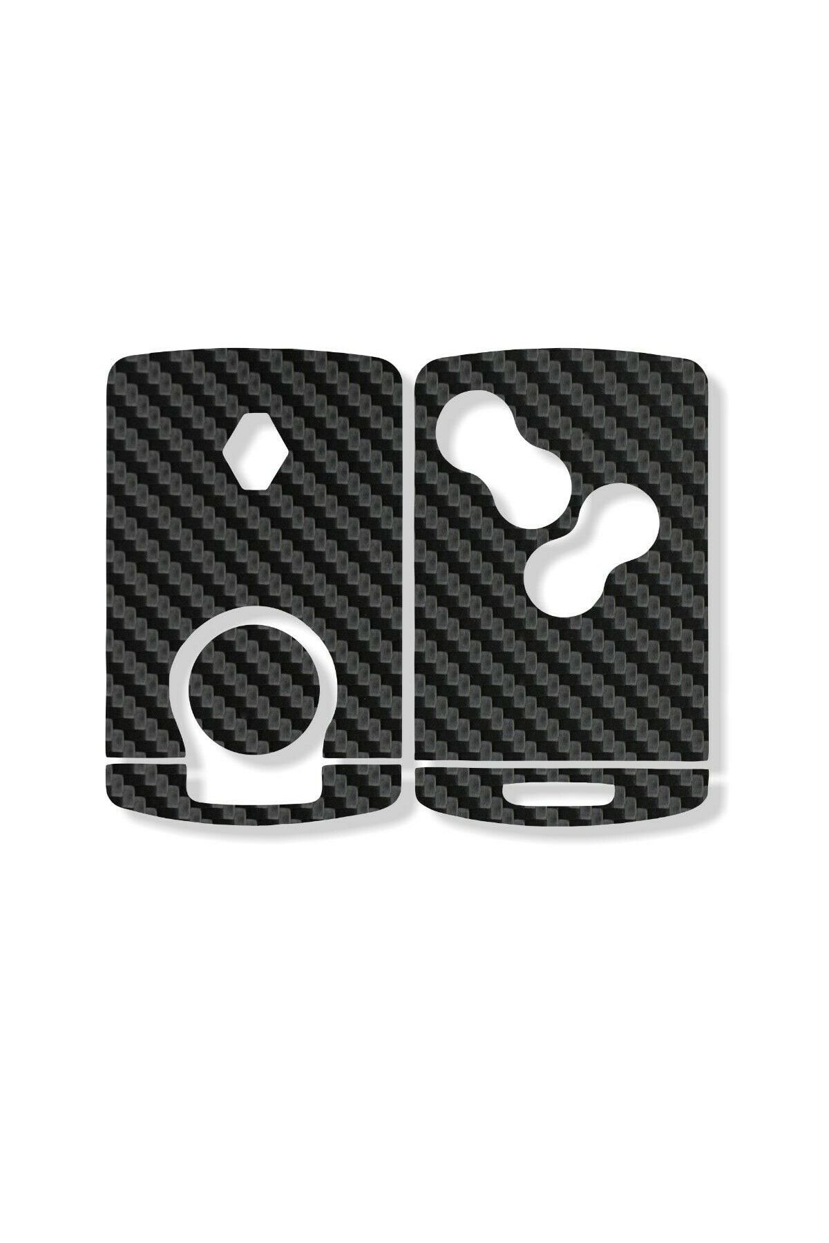 GRAFİCAR Renault Clio4 - Megane 3 - Fluance Anahtar Kart Folyo Sticker Kaplama / Mat Karbon Siyah