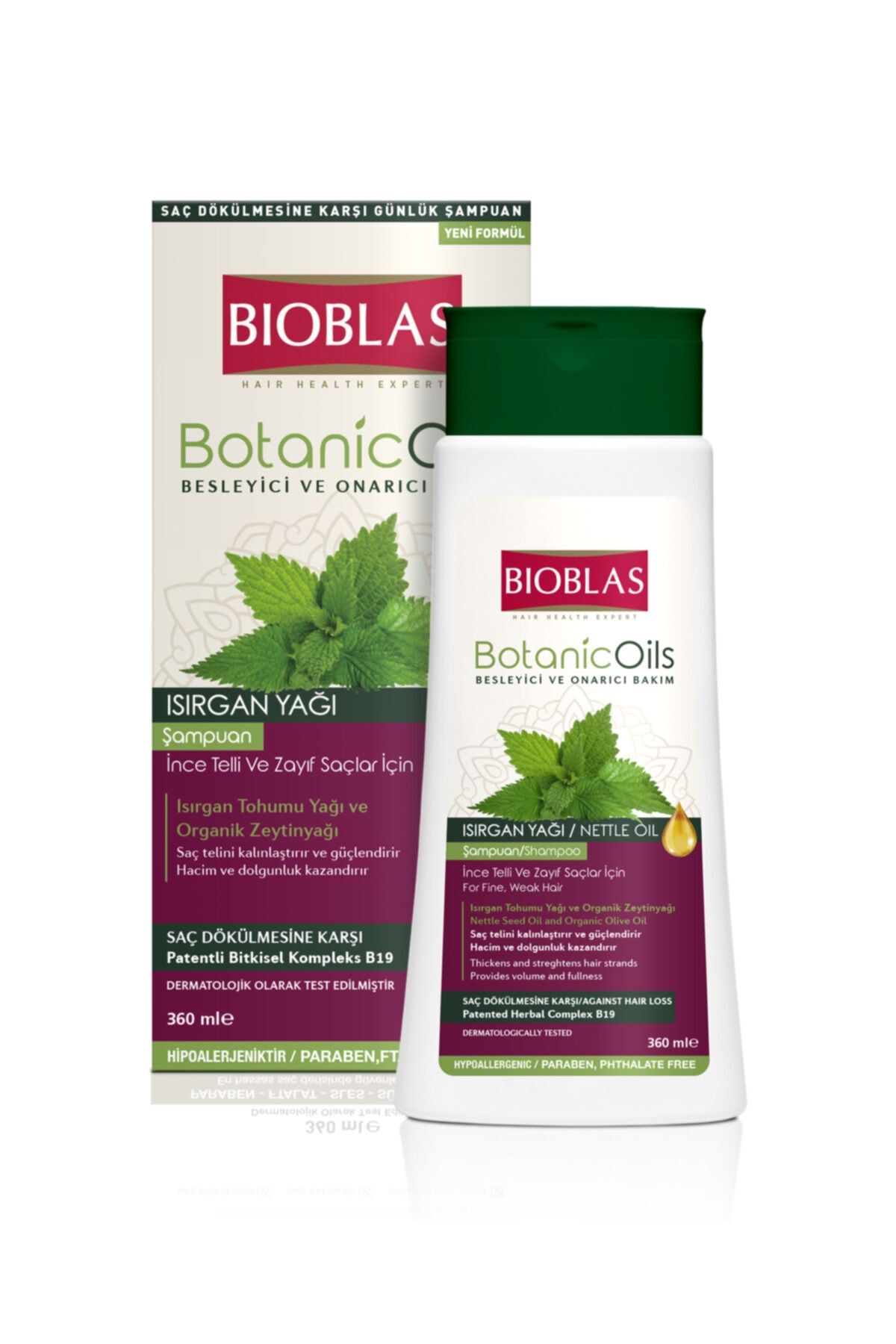 Bioblas Botanic Oils Isırgan Yağı Şampuan 360 Ml-ince Telli Zayıf Saçlar Için Isırgan Yağlı Şampuan
