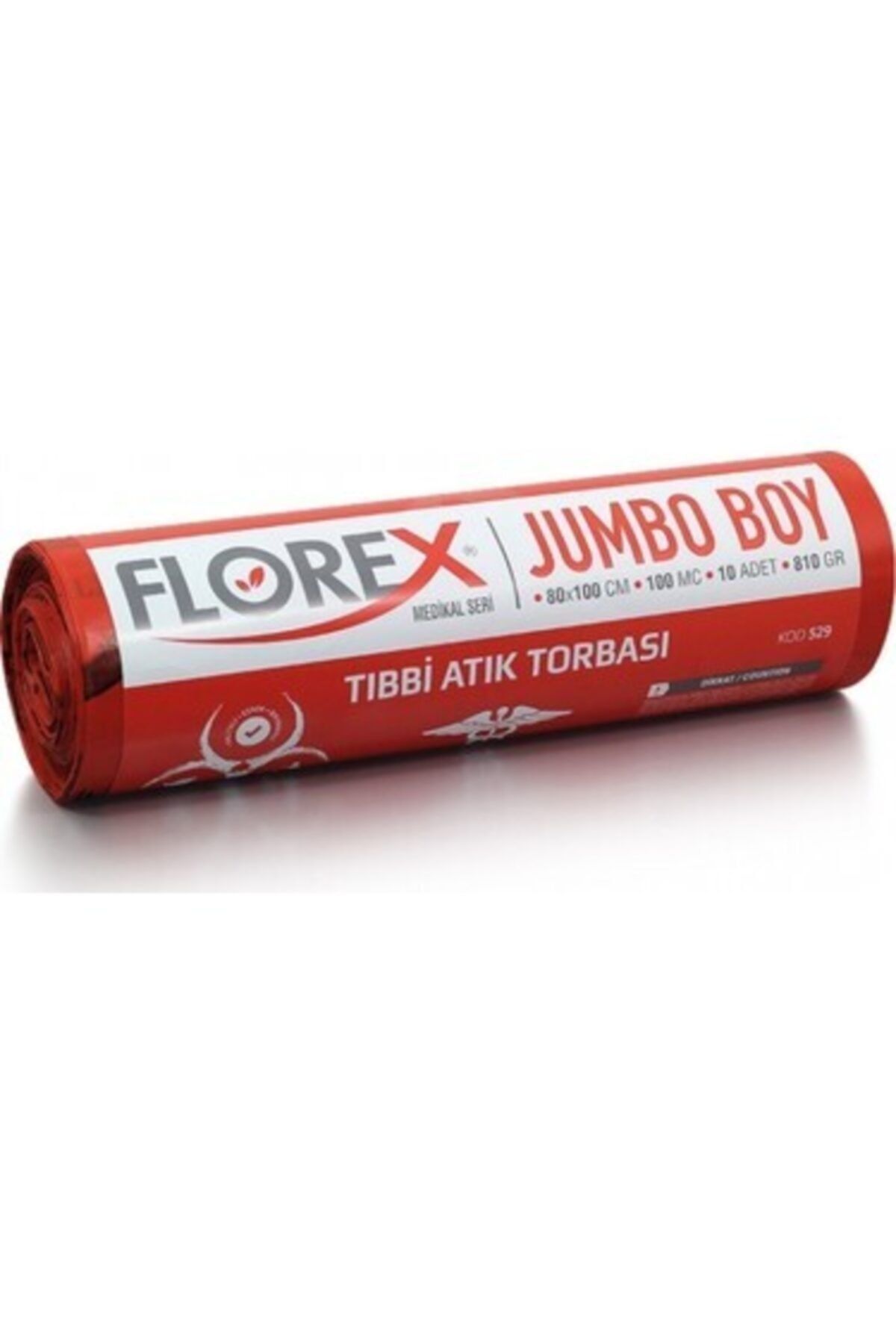 Florex Tıbbi Atık Baskılı Jumbo Boy Çöp Poşeti