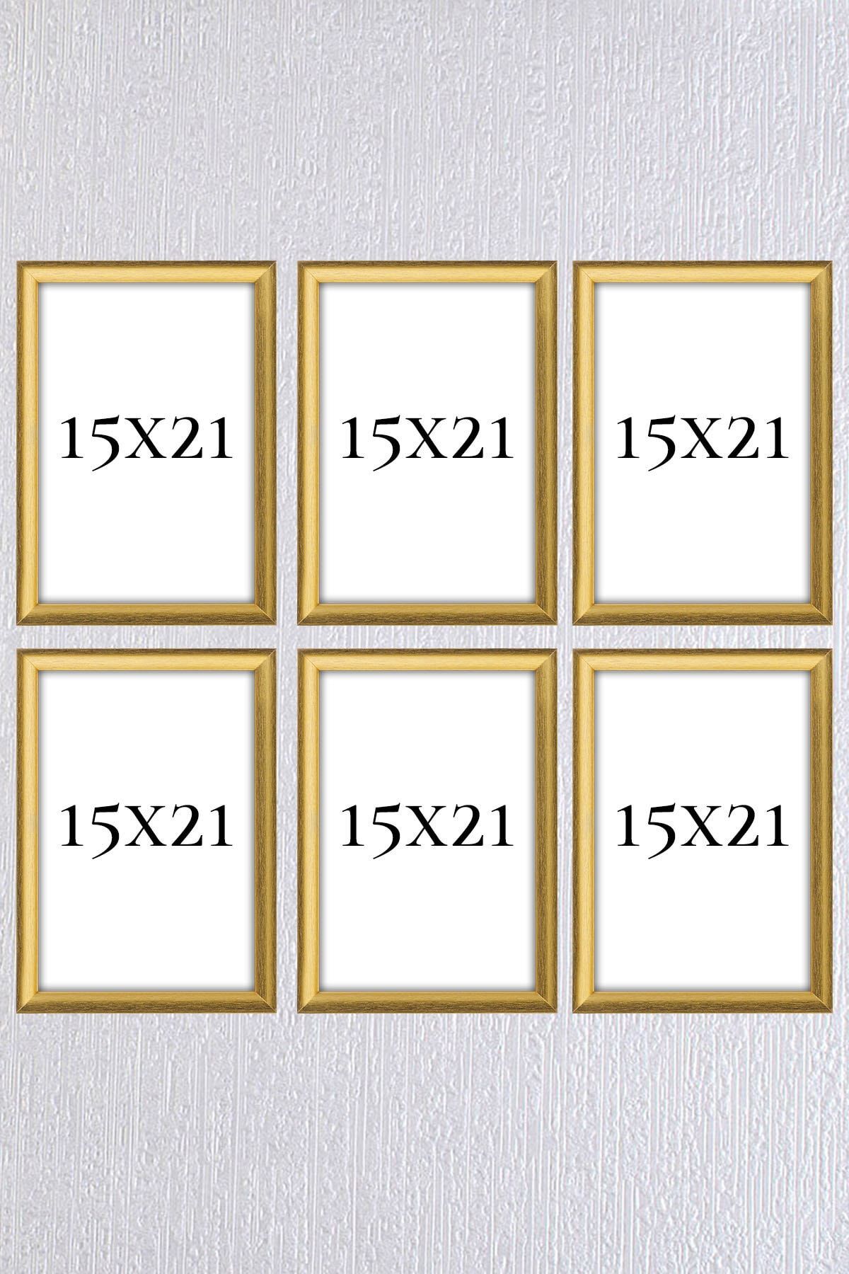 Araste Dekorasyon Gold Çerçeve Seti 6 Adet (A5)15x21