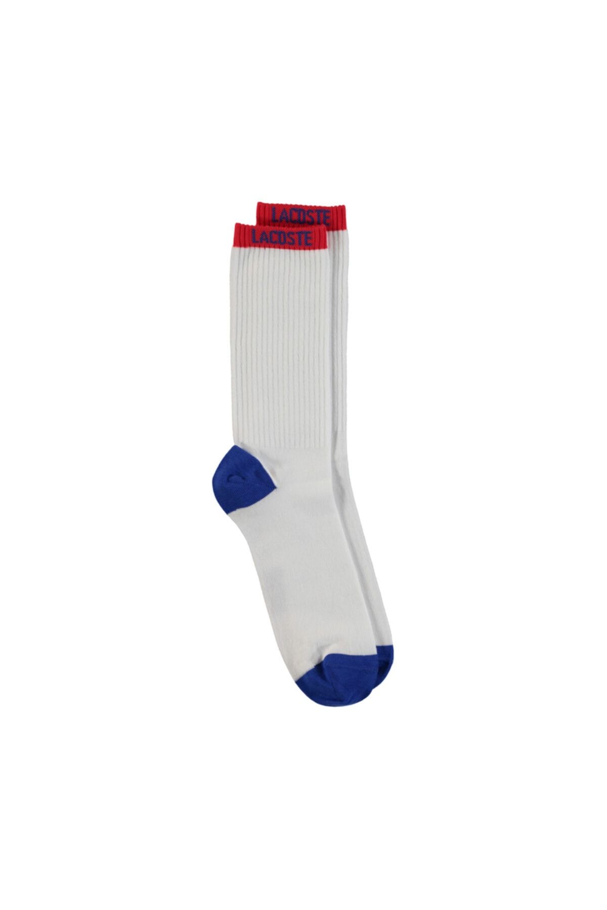Lacoste Unisex Uzun Baskılı Beyaz Çorap RA0103