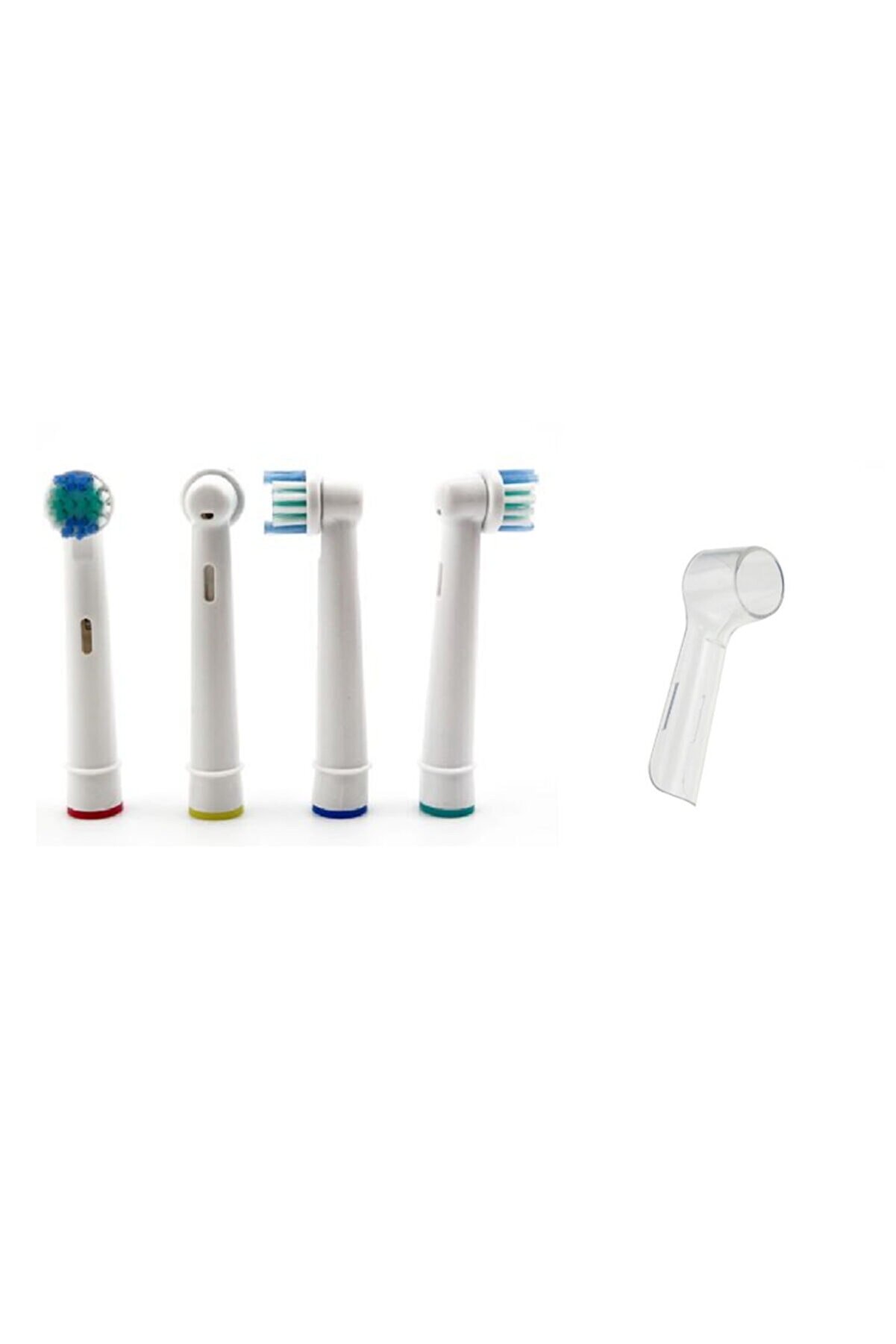 Oral-B Oral - B Şarjlı Ve Pilli Diş Fırçaları Ile Uyumlu 4 Adet Muadil Yedek Başlık + 1 Adet Koruyucu Kapak