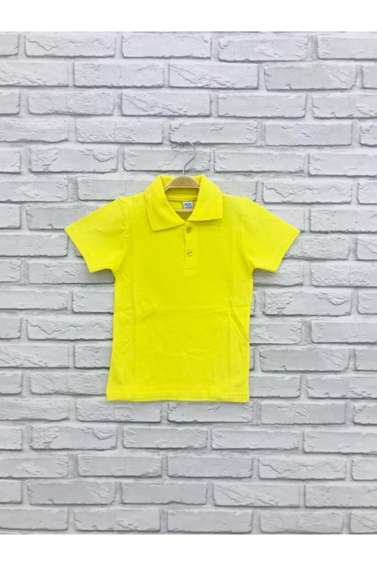 ZERDALİFE Erkek Çocuk Sarı Yakalı Kısa Kollu T-shirt 0001933