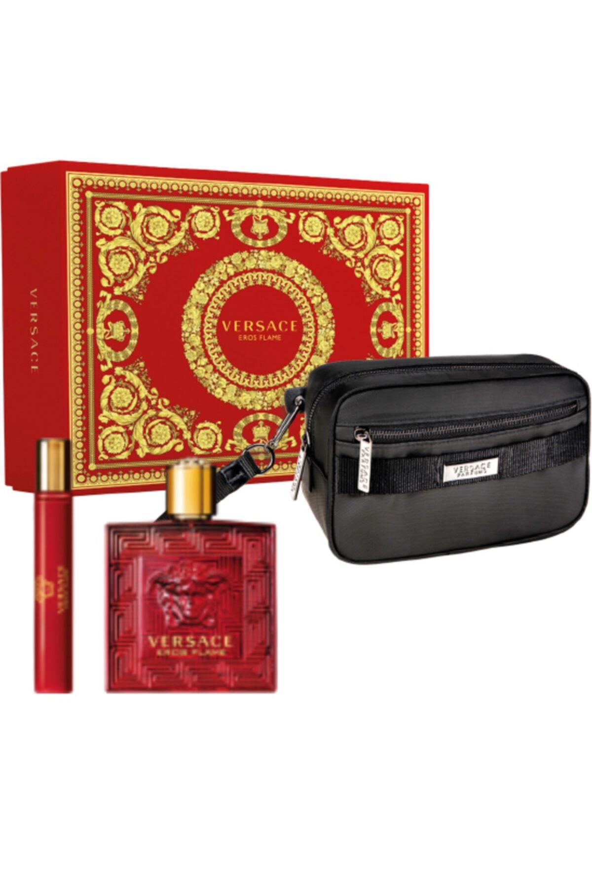 Versace Eros Flame Edp Erkek Parfüm Seti (100 Ml + 10 Ml + Pouch)