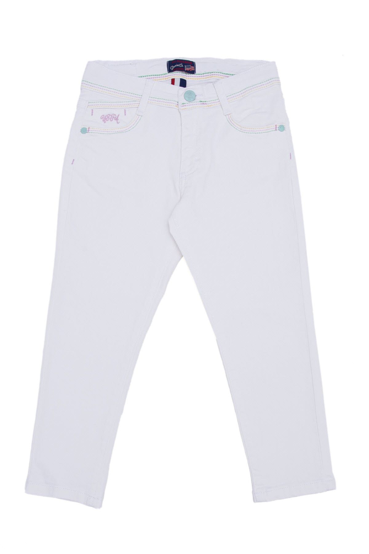 U.S. Polo Assn. Beyaz Kız Çocuk Jeans