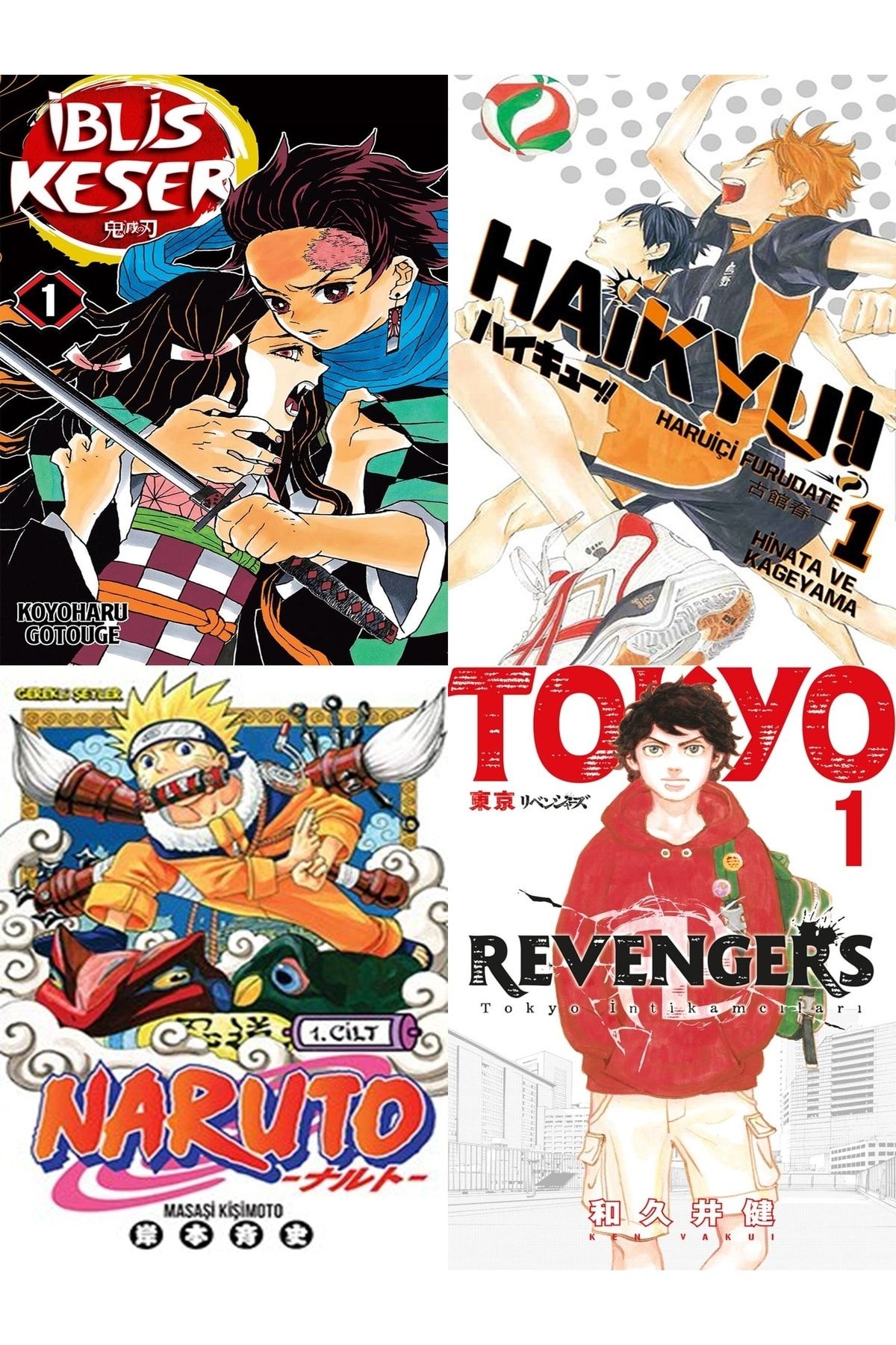 Gerekli Şeyler Yayıncılık Haikyu 1 Naruto 1 Tokyo Revengers 1 Iblis Keser 1