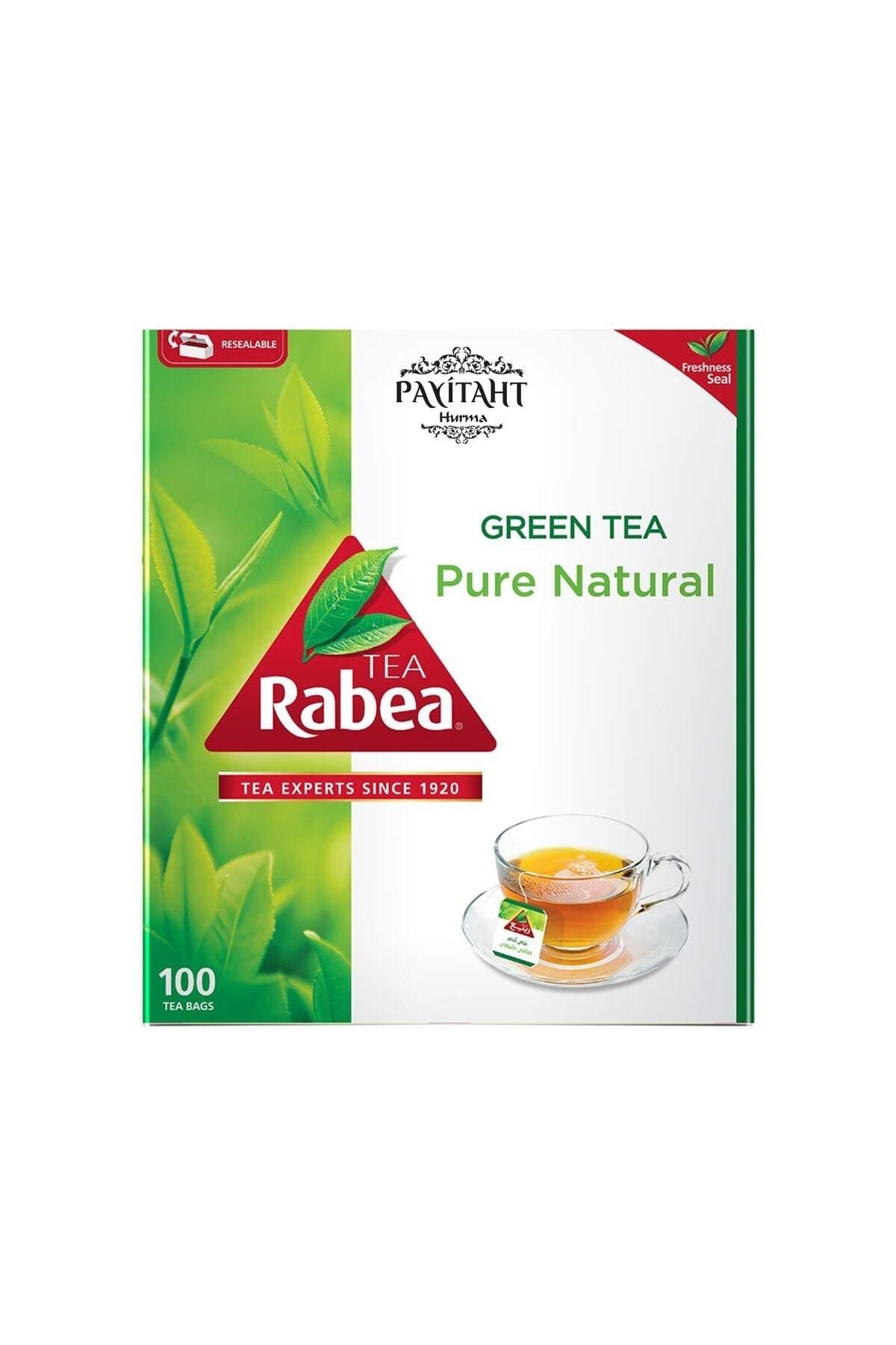 payitaht hurma Rabea Tea Pure Natural 100 Tea Bags - Green Tea Bardak Sallama Yeşil Çay 100 Poşet