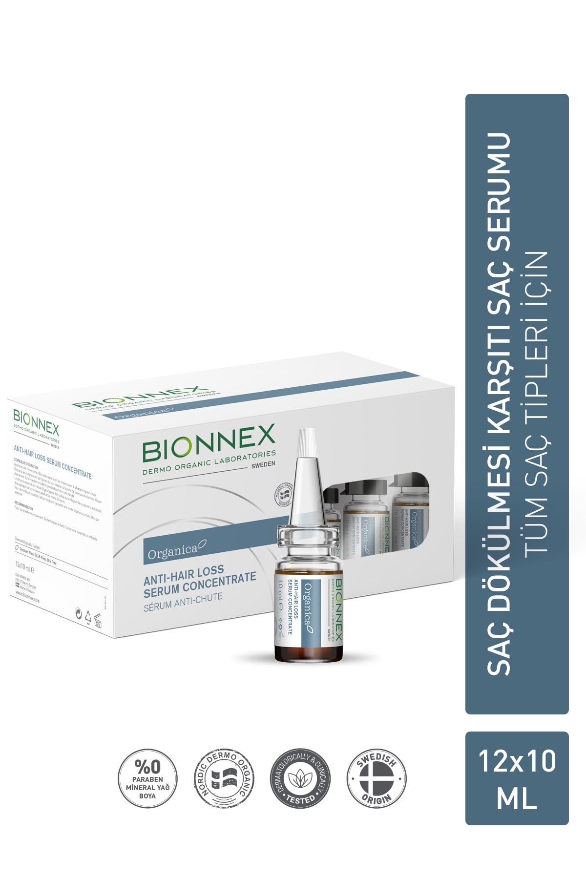 Bionnex Organica Saç Dökülmesi Karşıtı Konsantre Serum 10 ml x 12 Adet