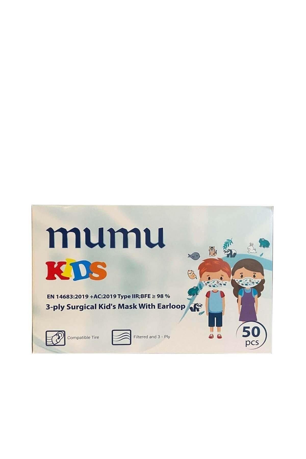 Mumu 3-ply Surgical Kid's Mask With Earloop 50'li