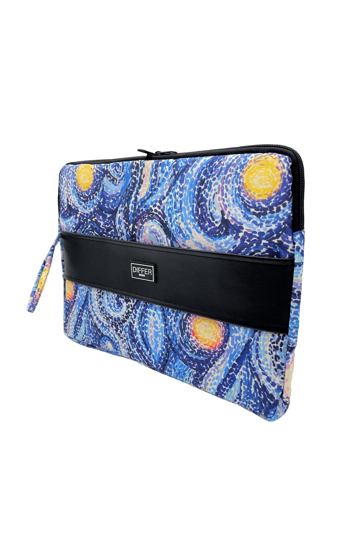 Differ 13-14 Inç Van Gogh Desen Mavi Unisex Su Geçirmez Macbook/laptop/notebook/tablet Kılıfı