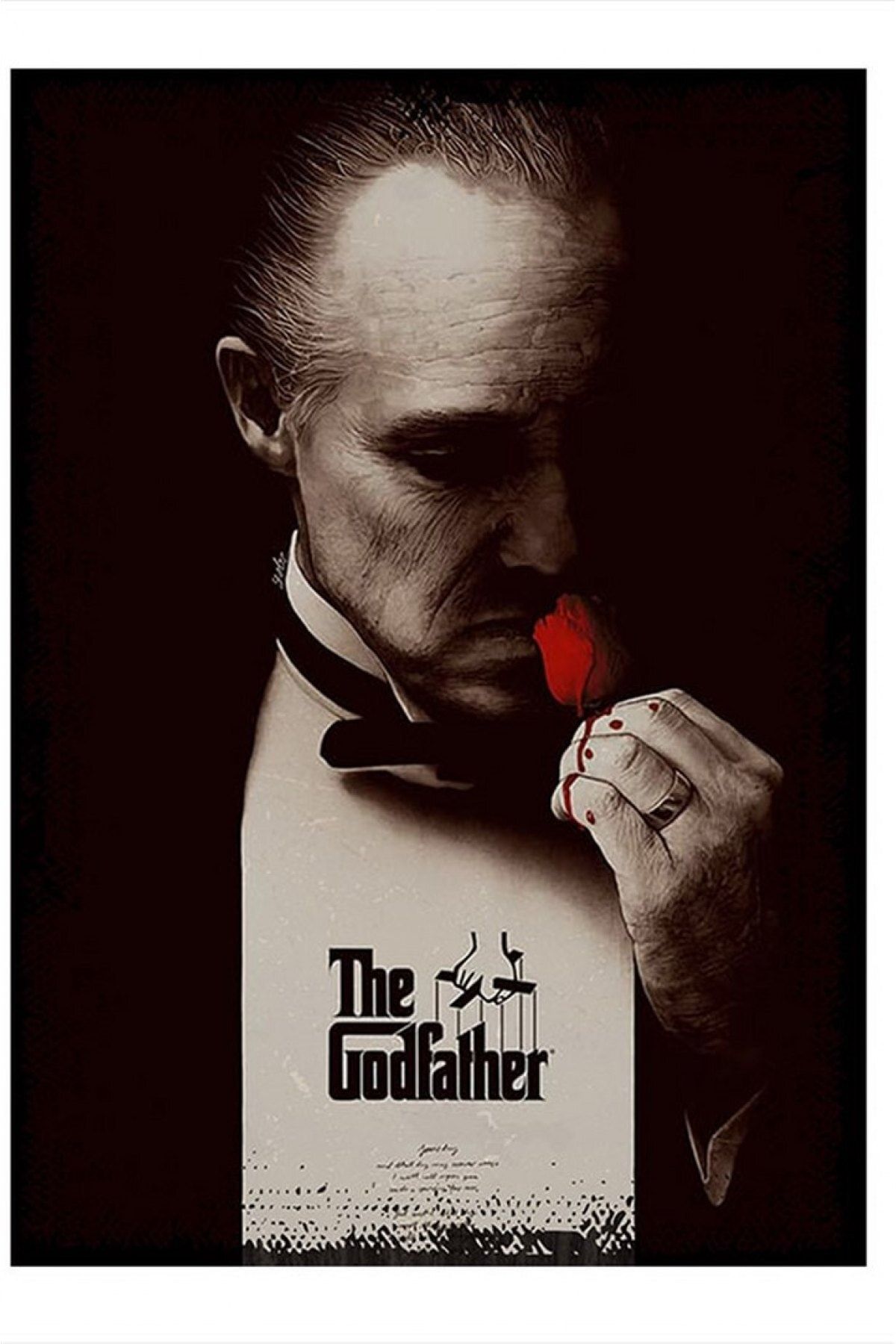 ekart The Godfather Baba Film Afişi Desenli Mdf Tablo 15cmx 22cm