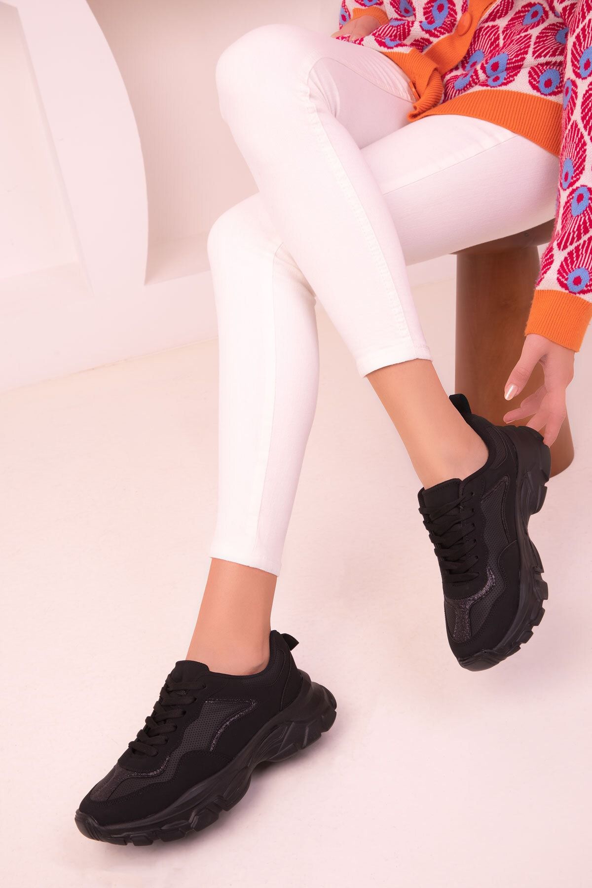 SOHO Siyah-Siyah Kadın Sneaker 15564
