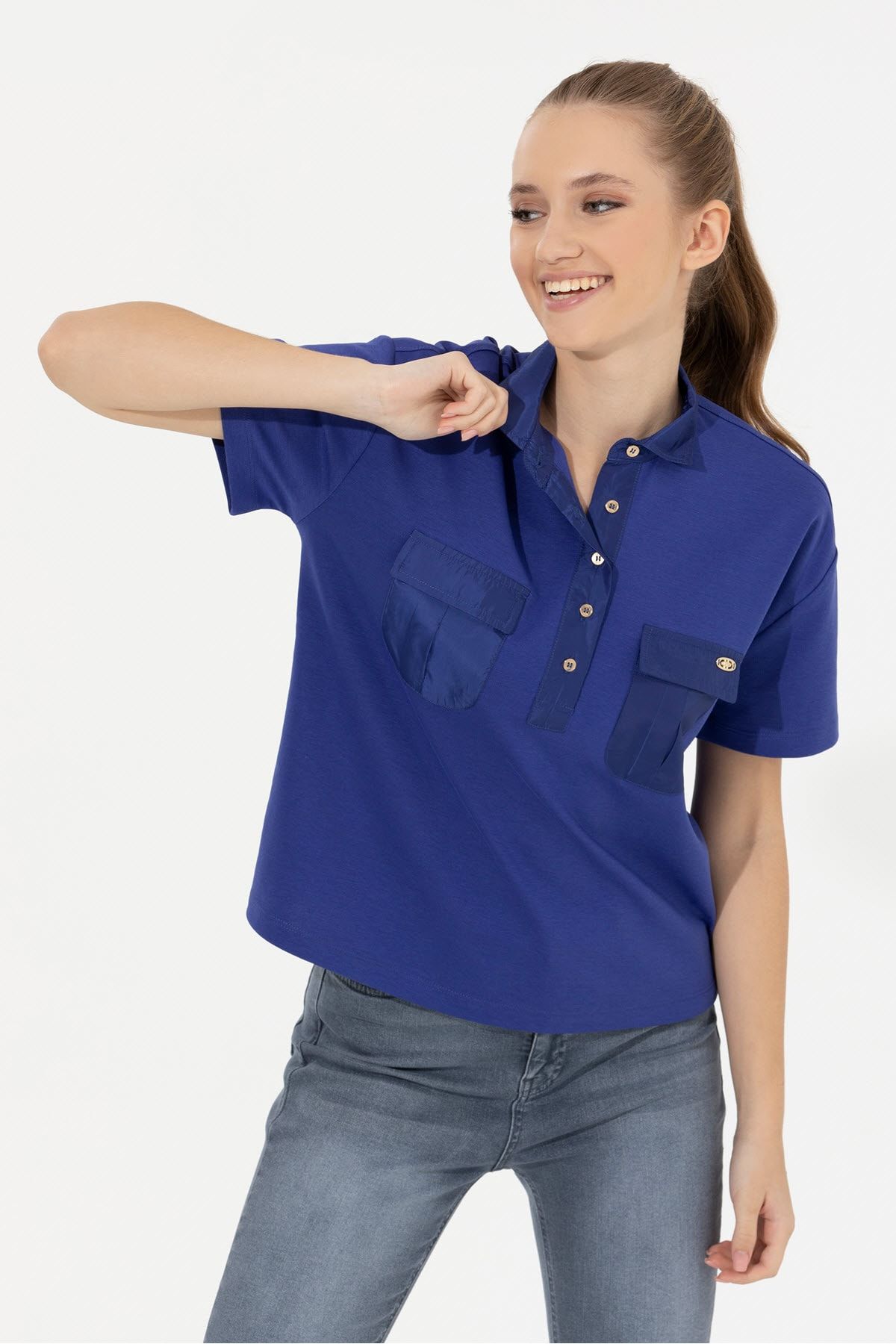 U.S. Polo Assn. Mavi Kadın T-Shirt