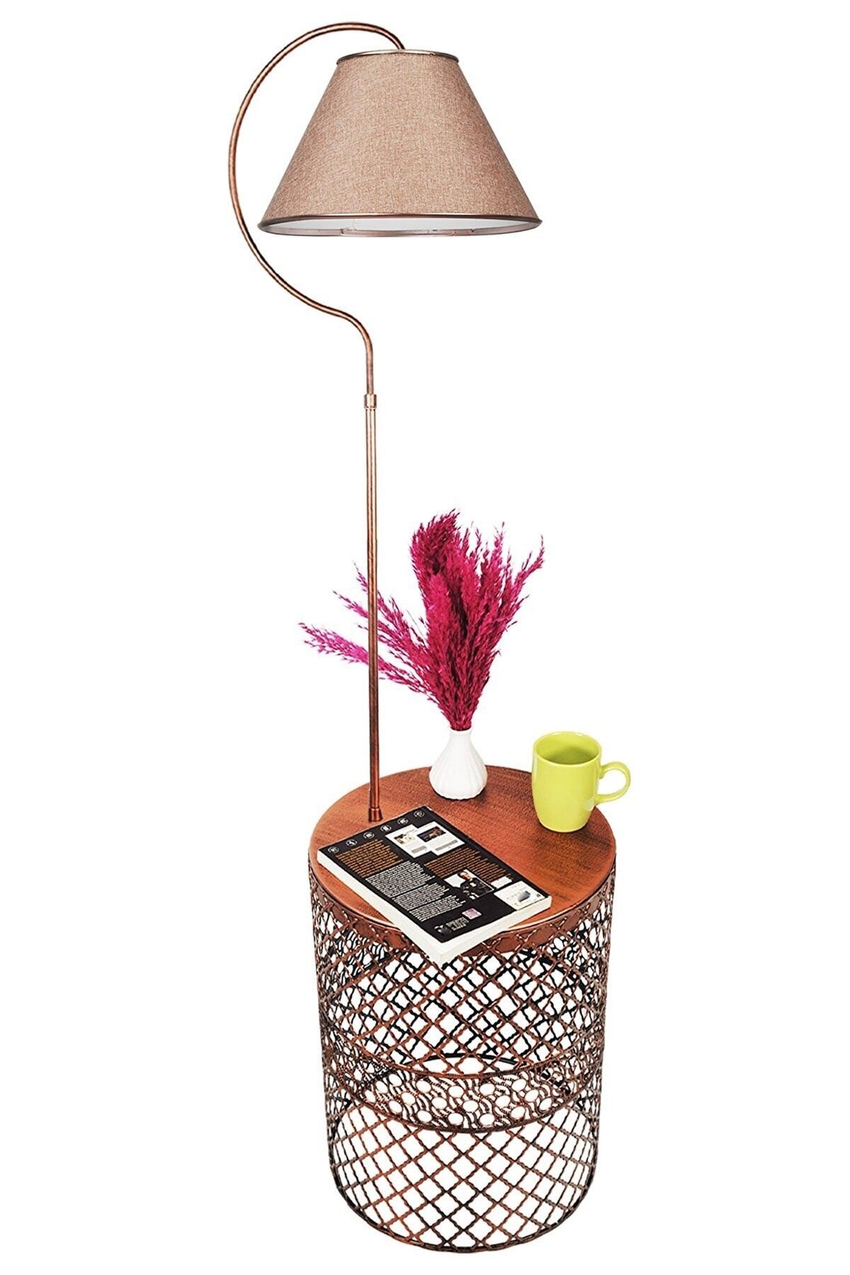 MG HOME Tasarım Sehpalı Lambader Modern Lambader Köşe Aydınlatma