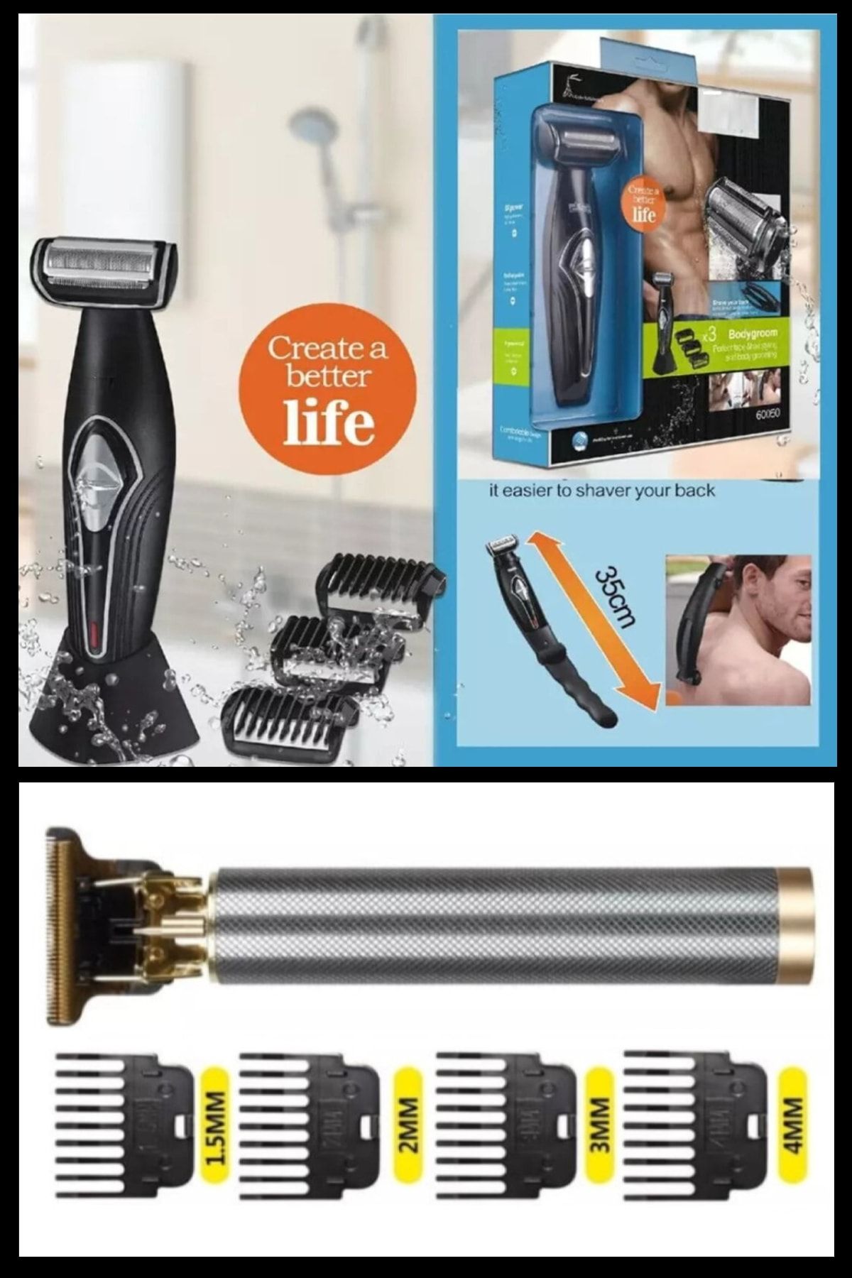 Qualis K6 Vücut Tıraş Makinesi + R4 Saç Tıraş Makinesi