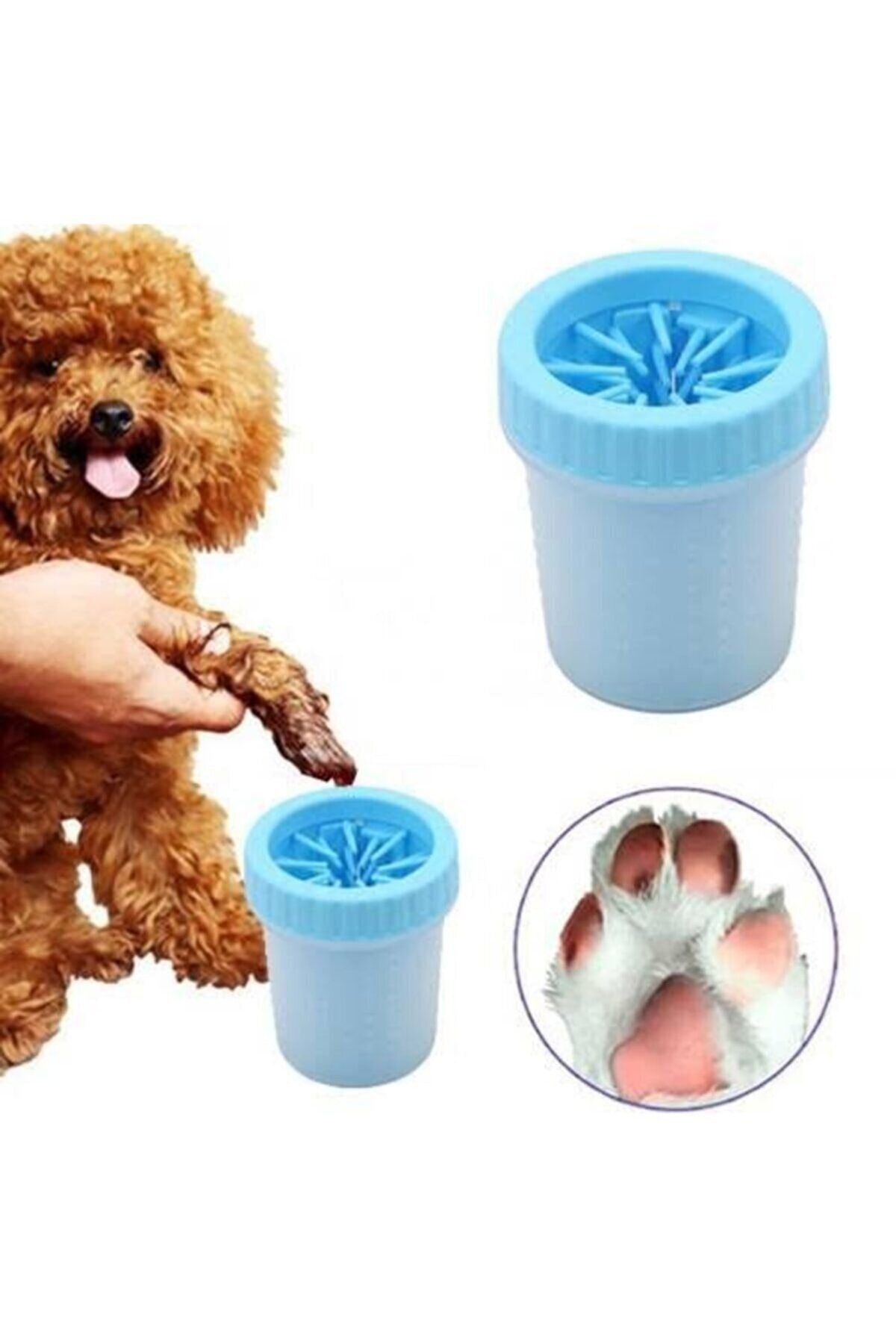 SENNEDİLERSEN Köpek Ayak Pati Yıkama Ve Temizleme Aparatı 1 Adet 11 X9 Cm