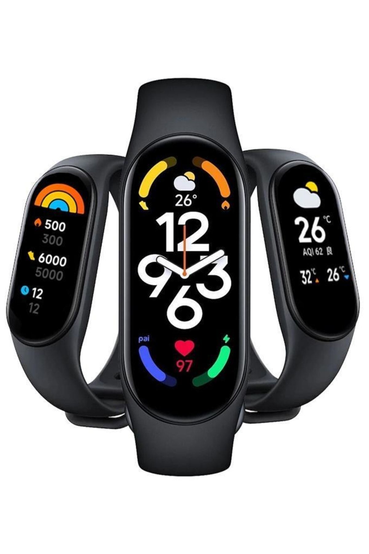 Torima M7 Smart Watch Band Akıllı Bileklik Spor Modlu Full Fonksiyon Siyah