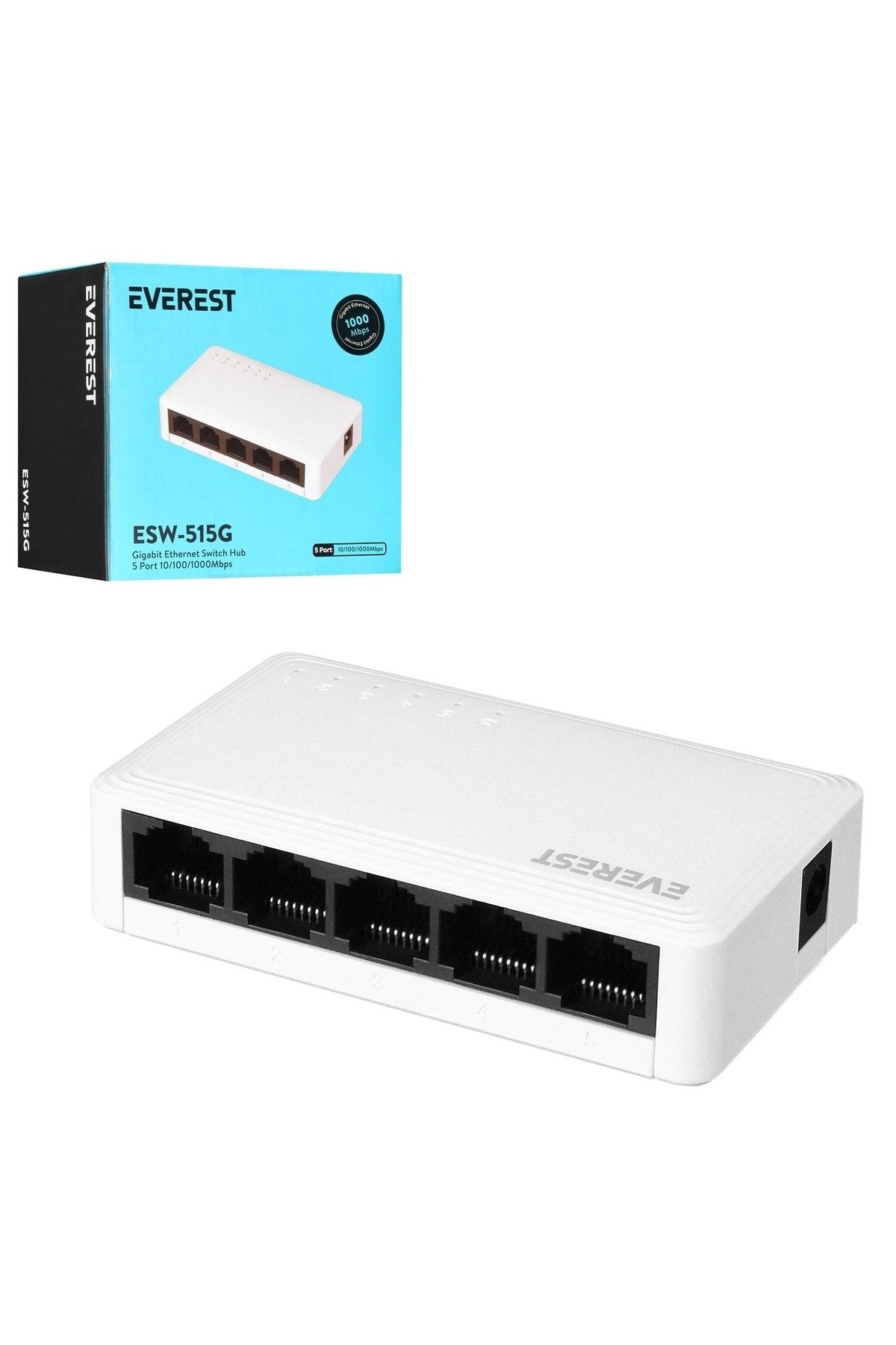Everest Ethernet Swıtch Hub 5 Port 10/1001000mbps Gıgabıt Esw-515g