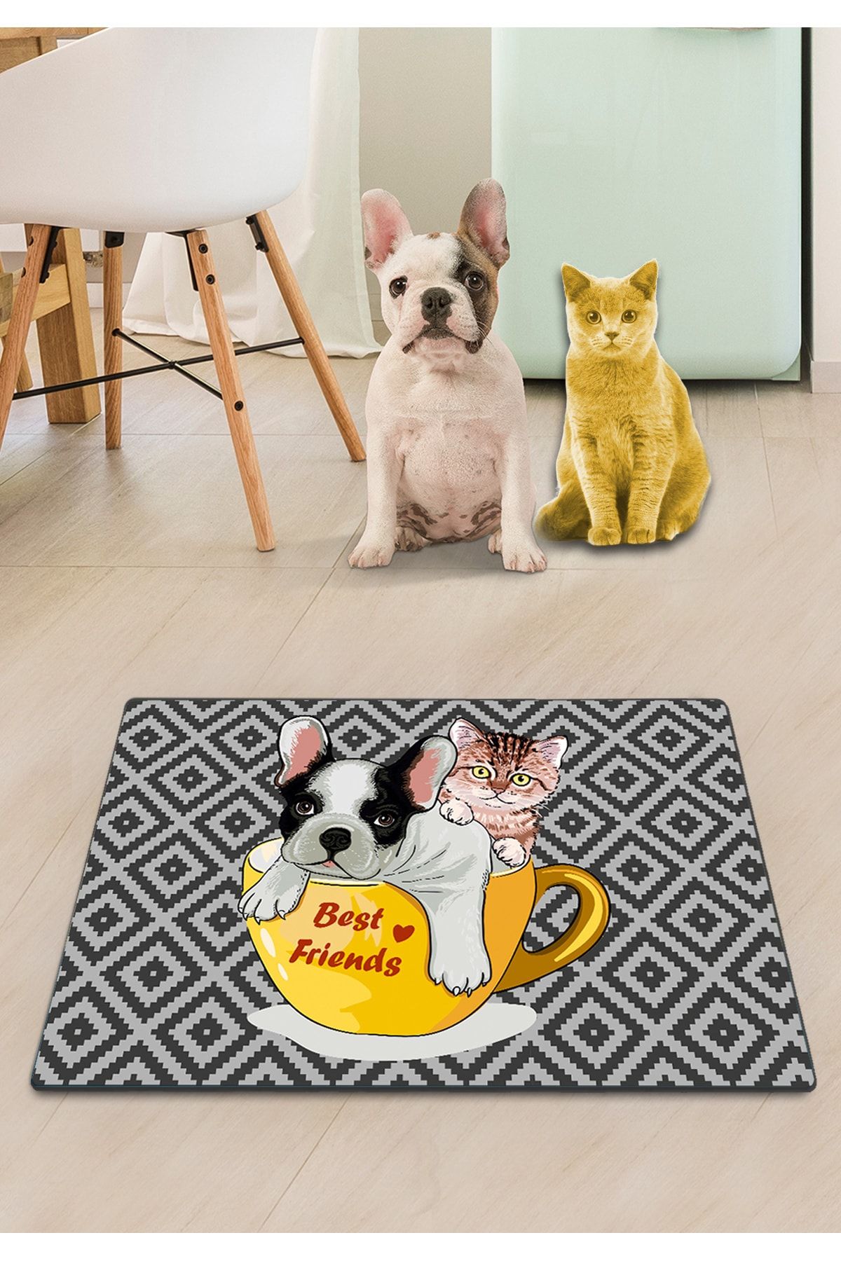 Chilai Home Pvc Freon Kedi Köpek Mama Paspası Köpek - Kedi Eşyaları Malzemeleri Aksesuarı