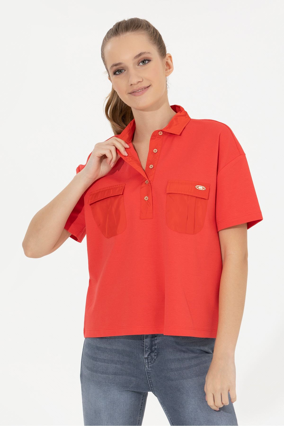 U.S. Polo Assn. Kırmızı Kadın T-Shirt
