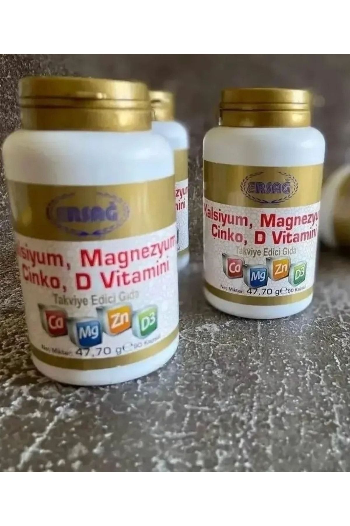 Ersağ Kalsiyum Magnezyum Çinko D Vitamini*2 Adet