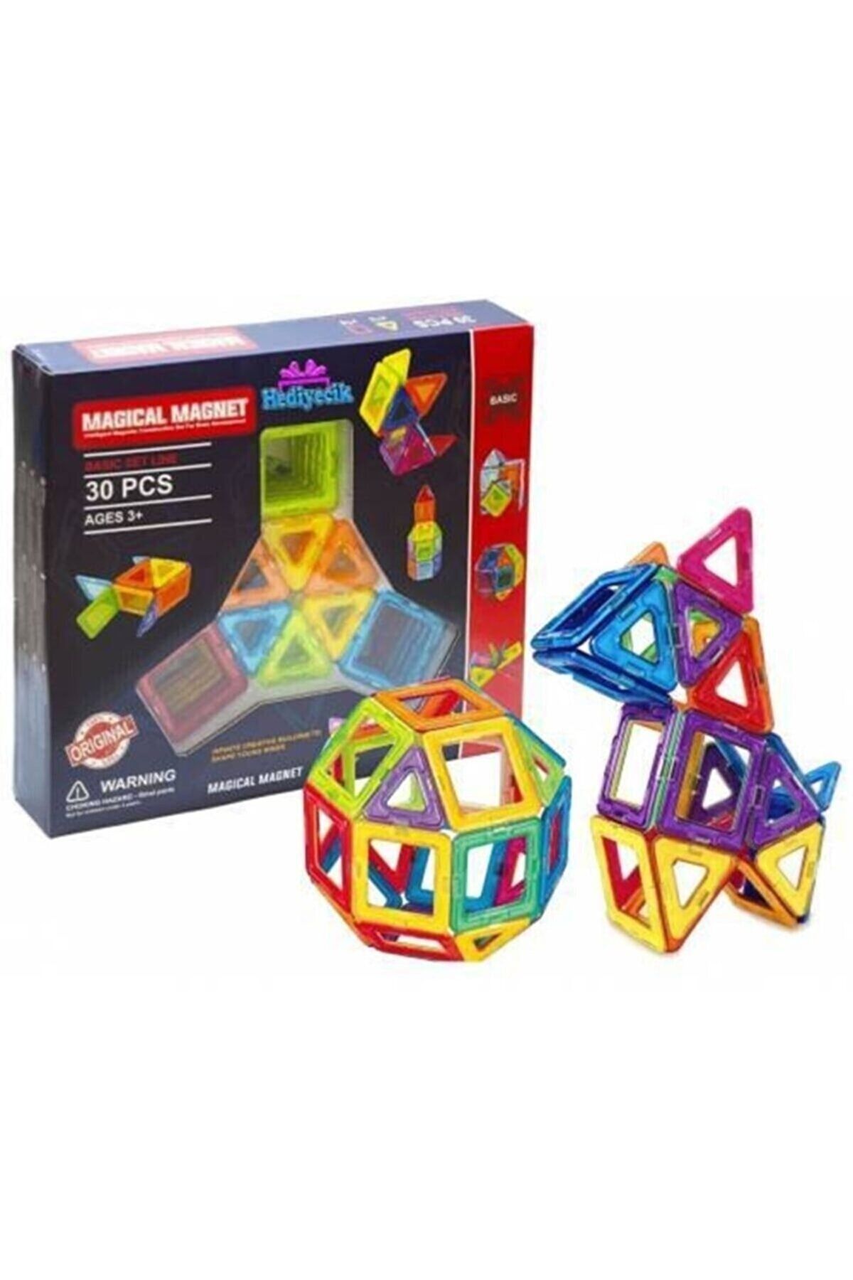 Tower Toys Magical Magnet , Mıknatıslı, Manyetik 3 Boyutlu , Yapı Ve Tasarım Lego Eğitim Seti, 30 Parça