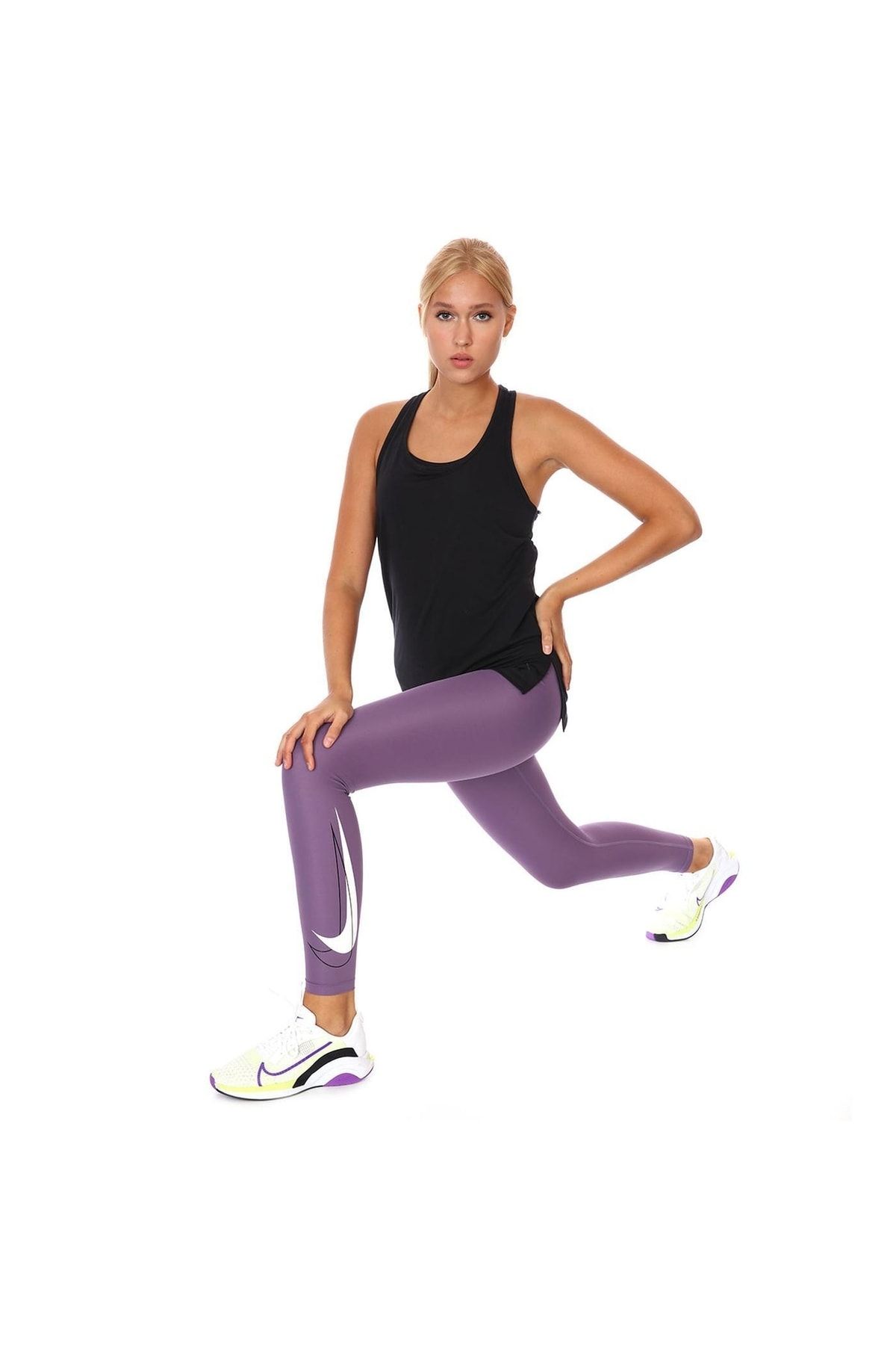 Nike Yoga Layer Tank Kadın Siyah Antrenman Atleti Cq8826-010