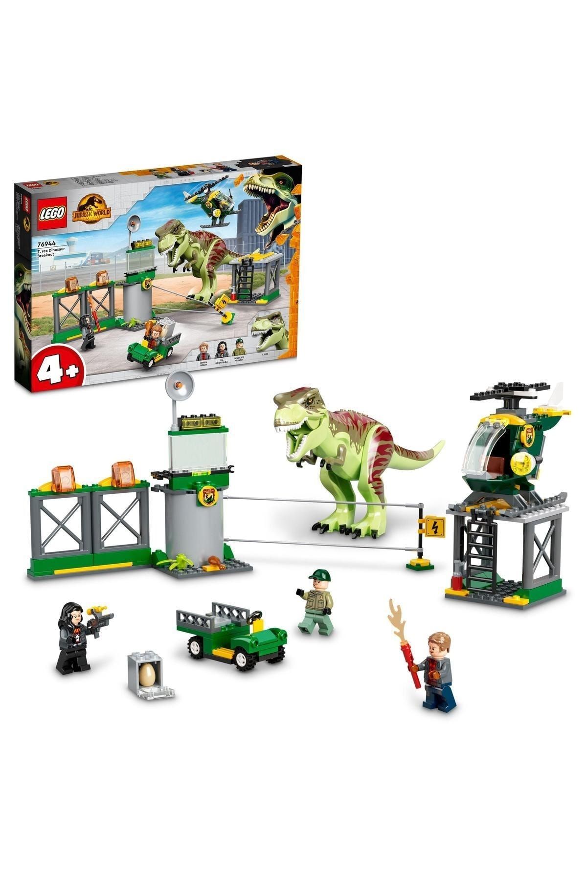 LEGO ® Jurassic World T. rex Dinozor Kaçışı 76944 -4 Yaş ve Üzeri Çocuklar için Yapım Seti(140 Parça)
