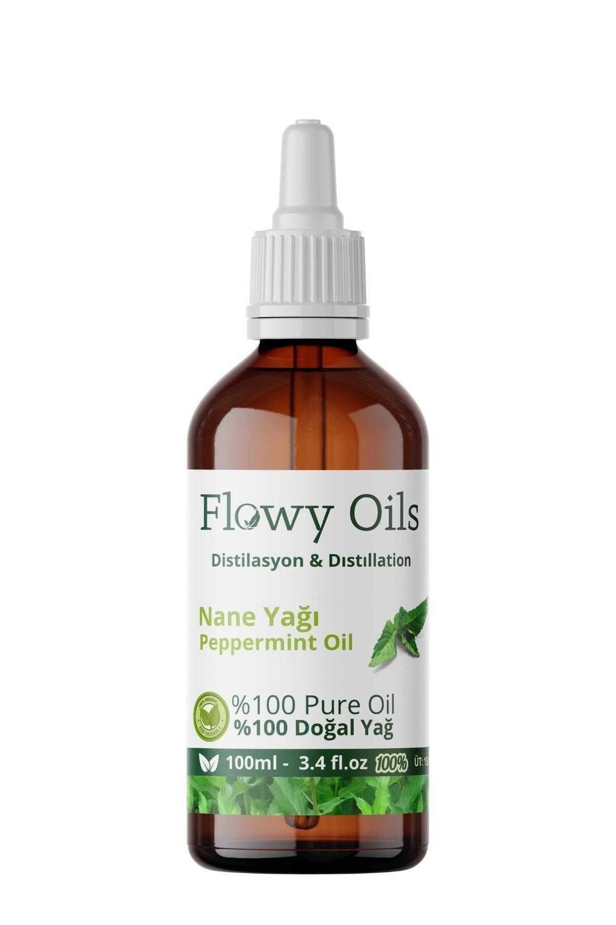 Flowy Oils Nane Yağı %100 Doğal Bitkisel Uçucu Yağ Peppermint Oil 100ml