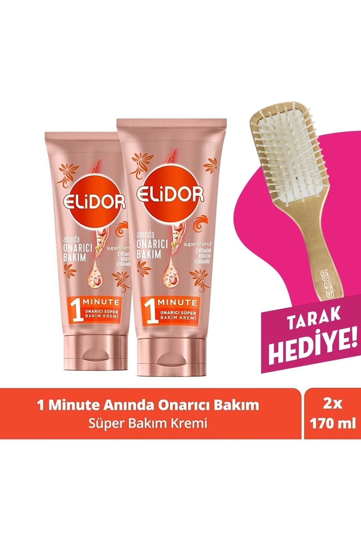 Elidor Superblend 1 Minute Onarıcı Süper Saç Bakım Kremi Anında Onarıcı Bakım 170 Ml X2 Tarak