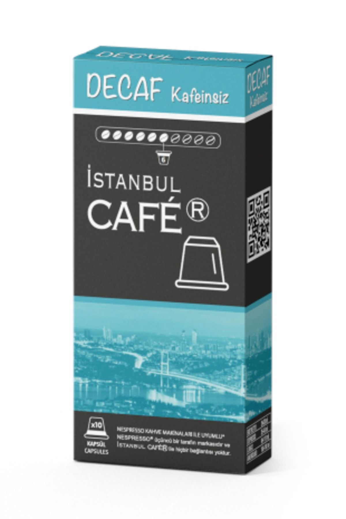 İstanbul Cafer Nespresso® Uyumlu Kapsül Kahve Decaf Kafeinsiz 10 Kapsül