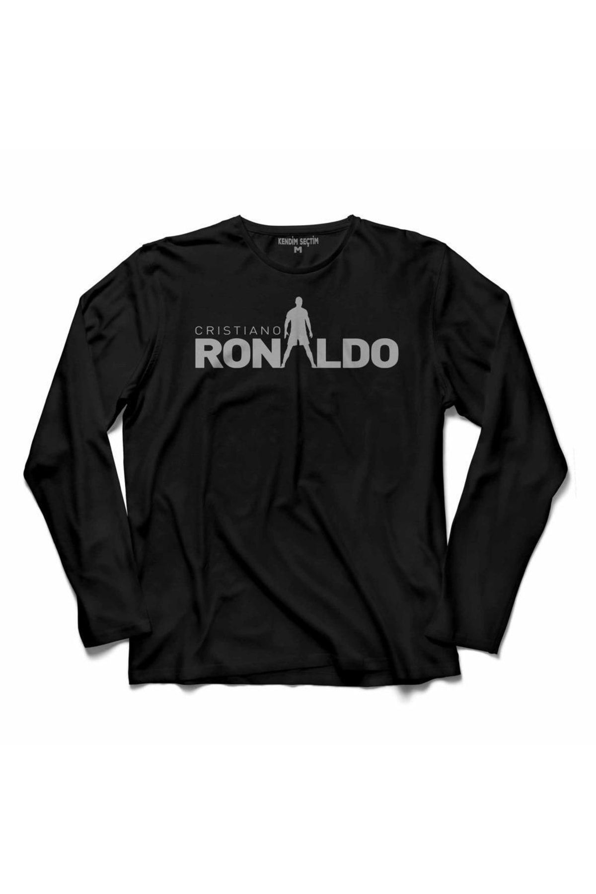 Kendim Seçtim Cristiano Ronaldo Cr7 Juventus Forma Altın Top 2 Uzun Kollu Tişört