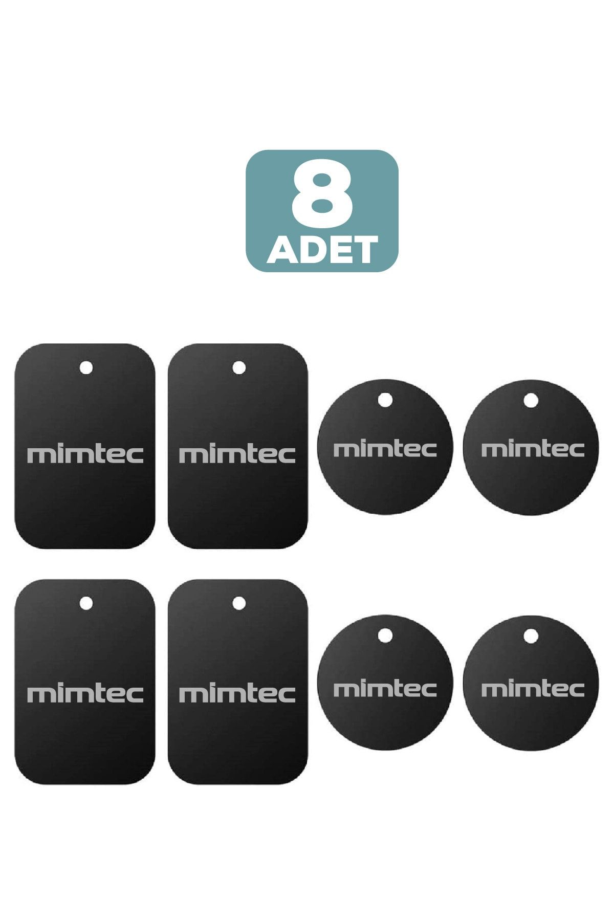 mimtec 8 Adet Araç Içi Telefon Tutucu Mıknatısı Metal Plaka Mıknatıs Tutucular Için Yedek Mıknatıs