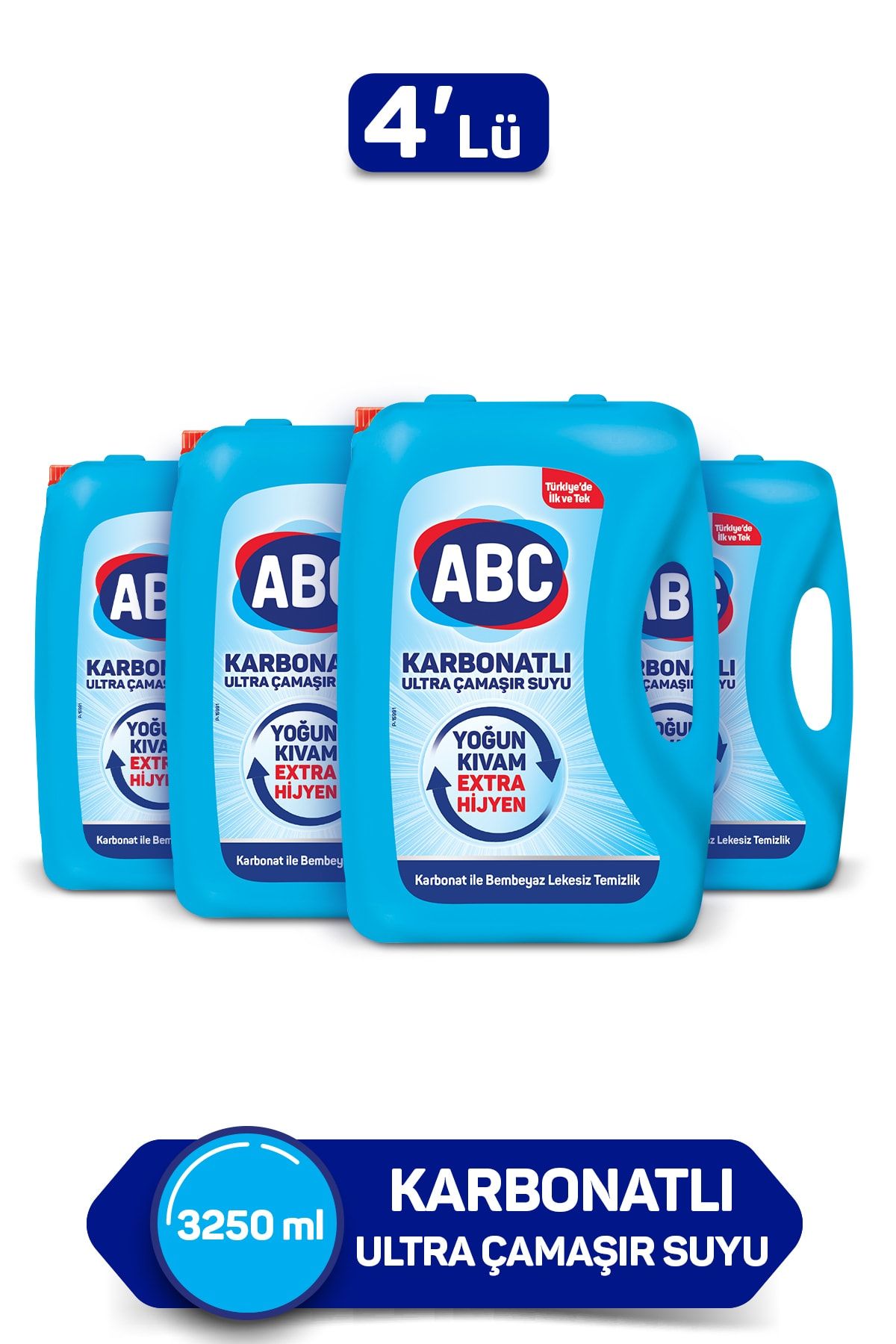 ABC Ultra Çamaşır Suyu 3,25 Lt Karbonatlı 4'lü Paket