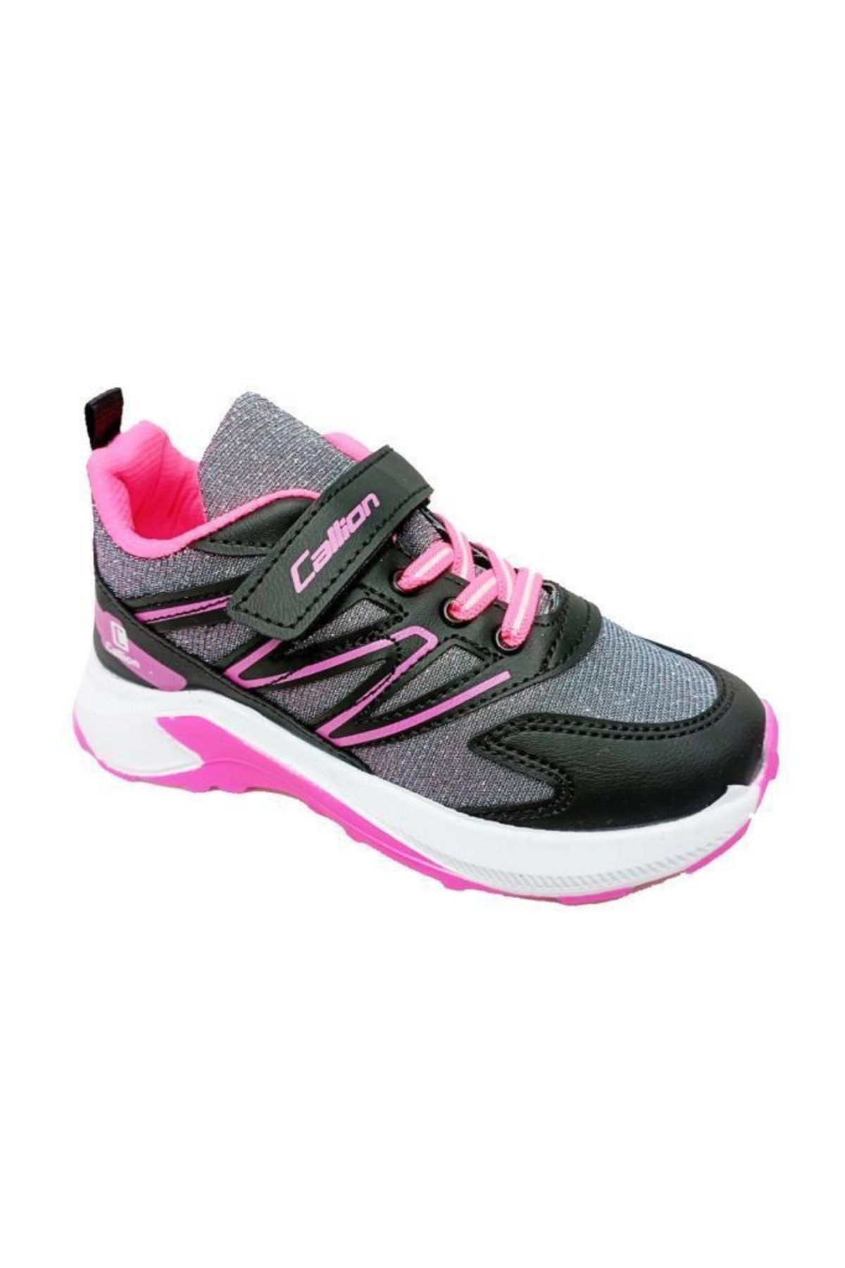 Callion 2022p Deri Kız Çocuk Sneakers Ayakkabı Siyah Fujya