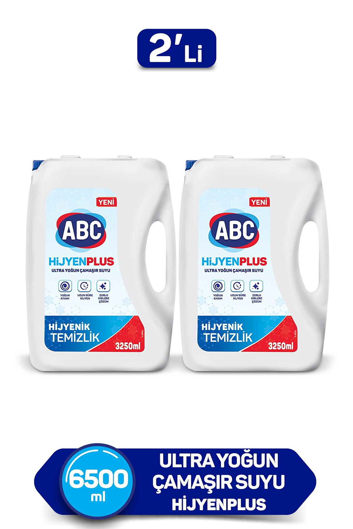 ABC Ultra Çamaşır Suyu 3.25 Lt Hijyen Plus 2'li Paket
