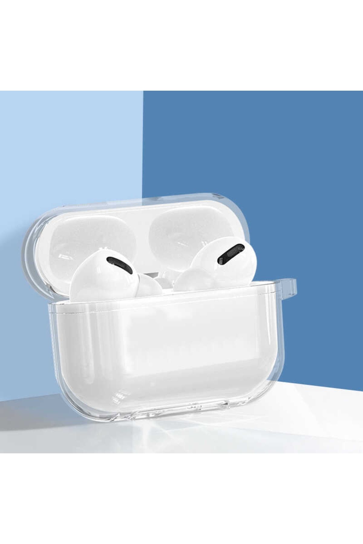 Fibaks Apple  Pro 2. Nesil Şeffaf Sert Kristal Renksiz Kulaklık Kılıfı