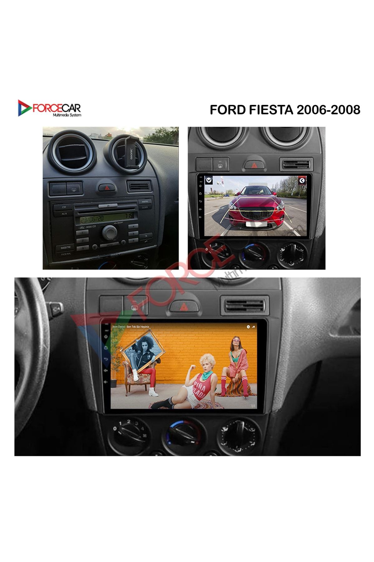 FORCECAR Ford Fiesta 2006_2008   Uyumlu Android Multimedya 2_32 Kablosuz Carplay