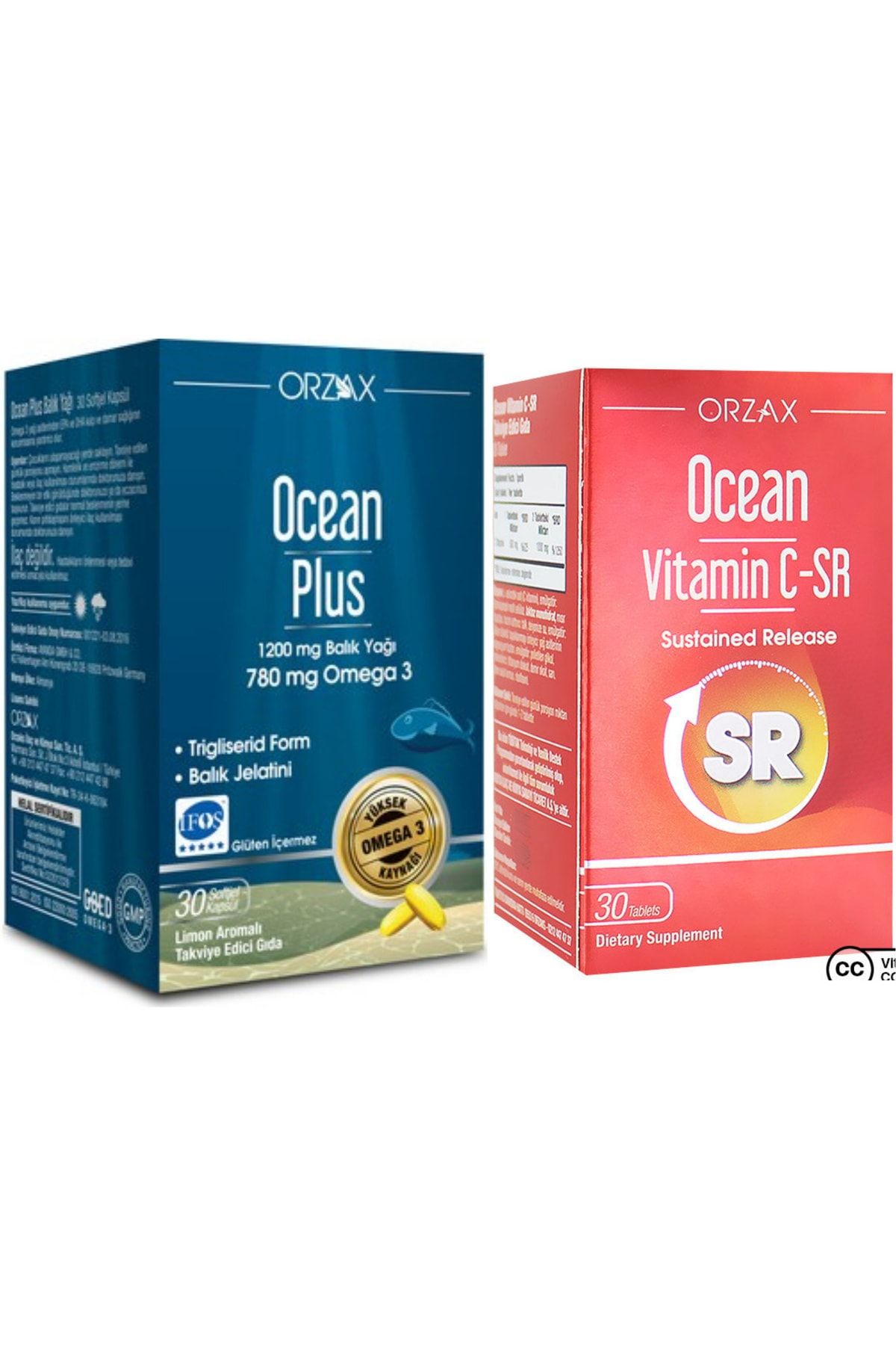 Ocean Plus Omega 3 1200 Mg 30 Kapsül + Vitamin C-sr 30 Tablet