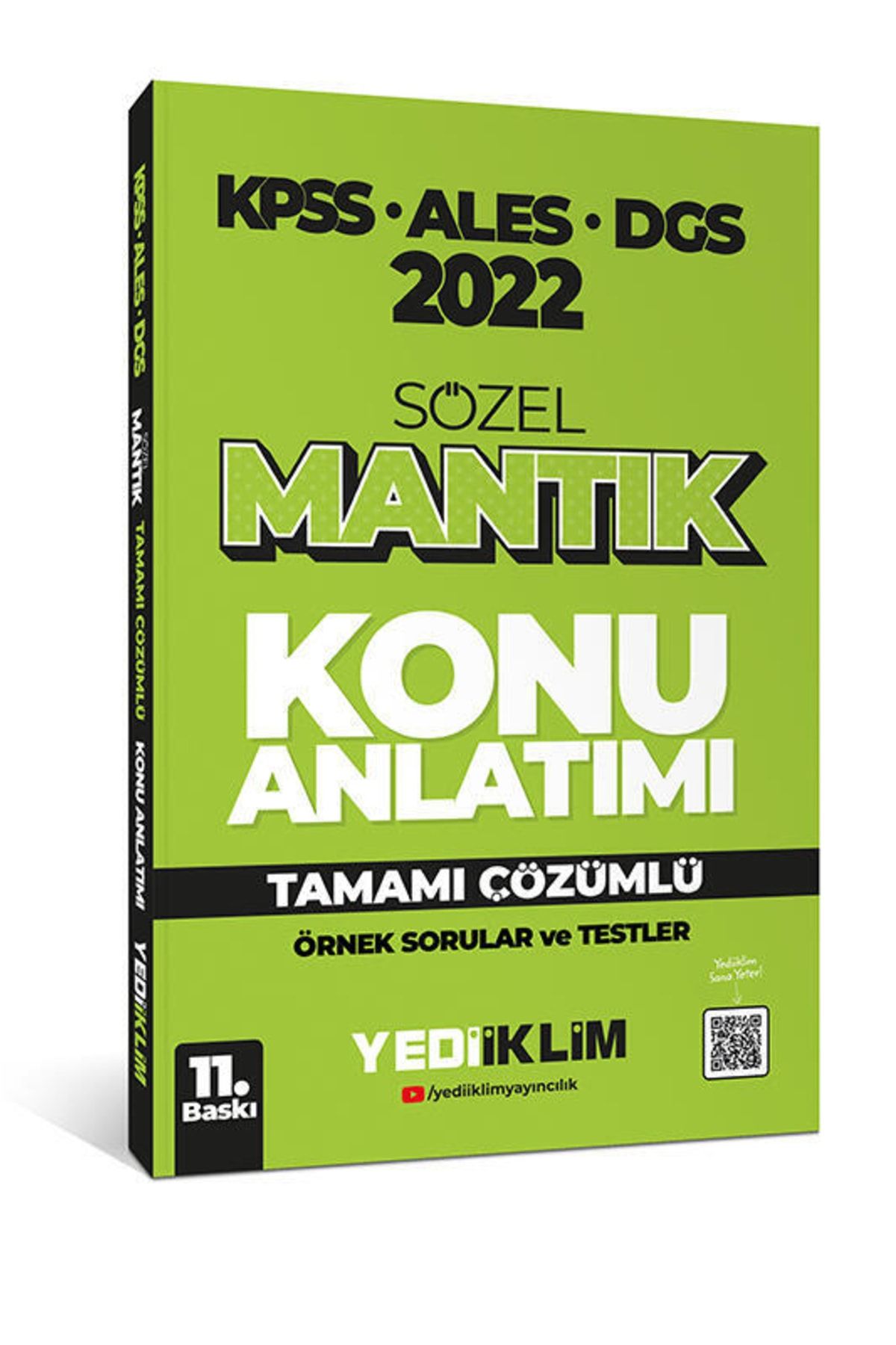 Yediiklim Yayınları 2022 Kpss-ales-dgs Sözel Mantık Konu Anlatımı