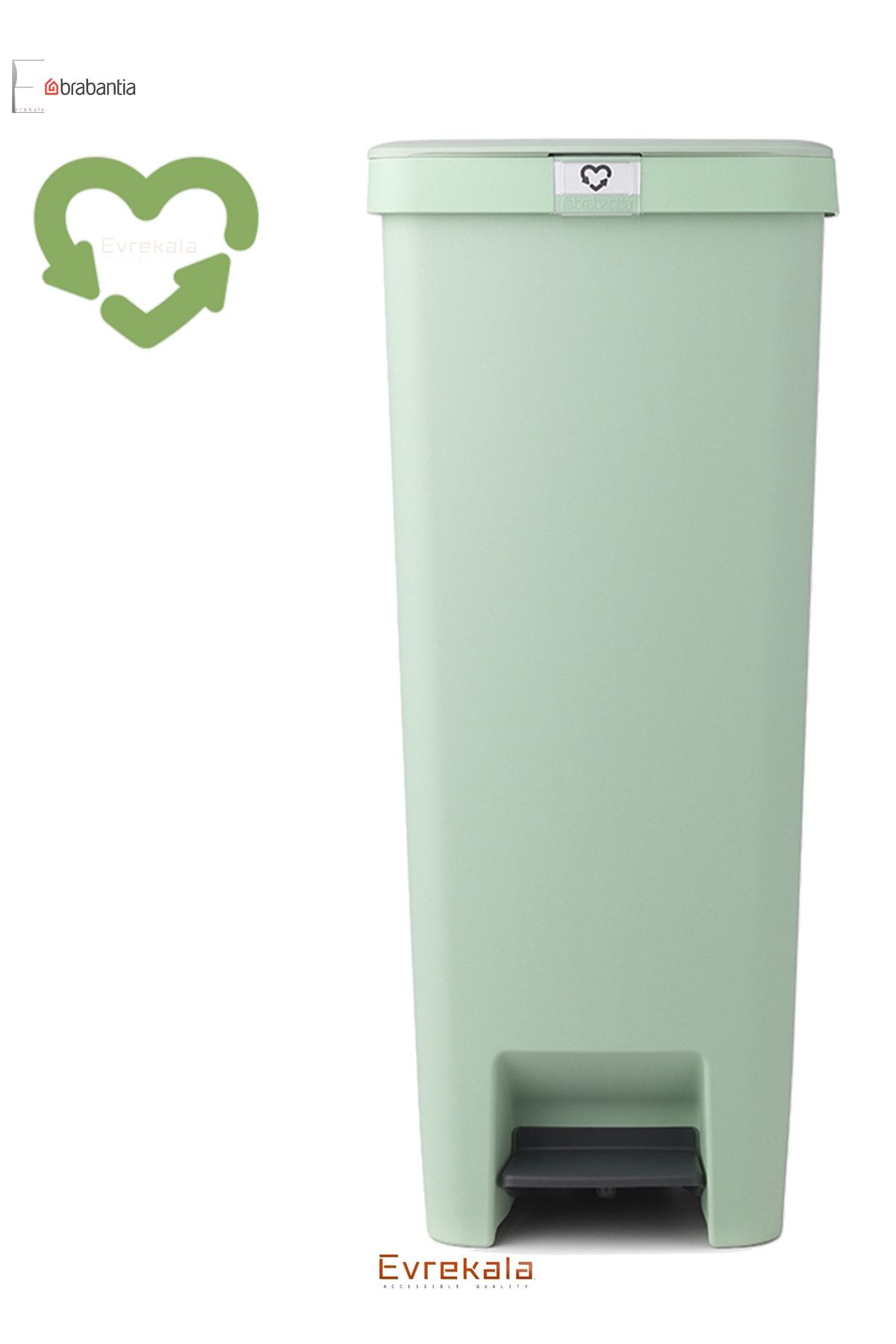 Brabantıa Evrekala Shop Çöp Kutusu Yeşil 40 Litre Geri Dönüştürülebilir - Çevre Dostu