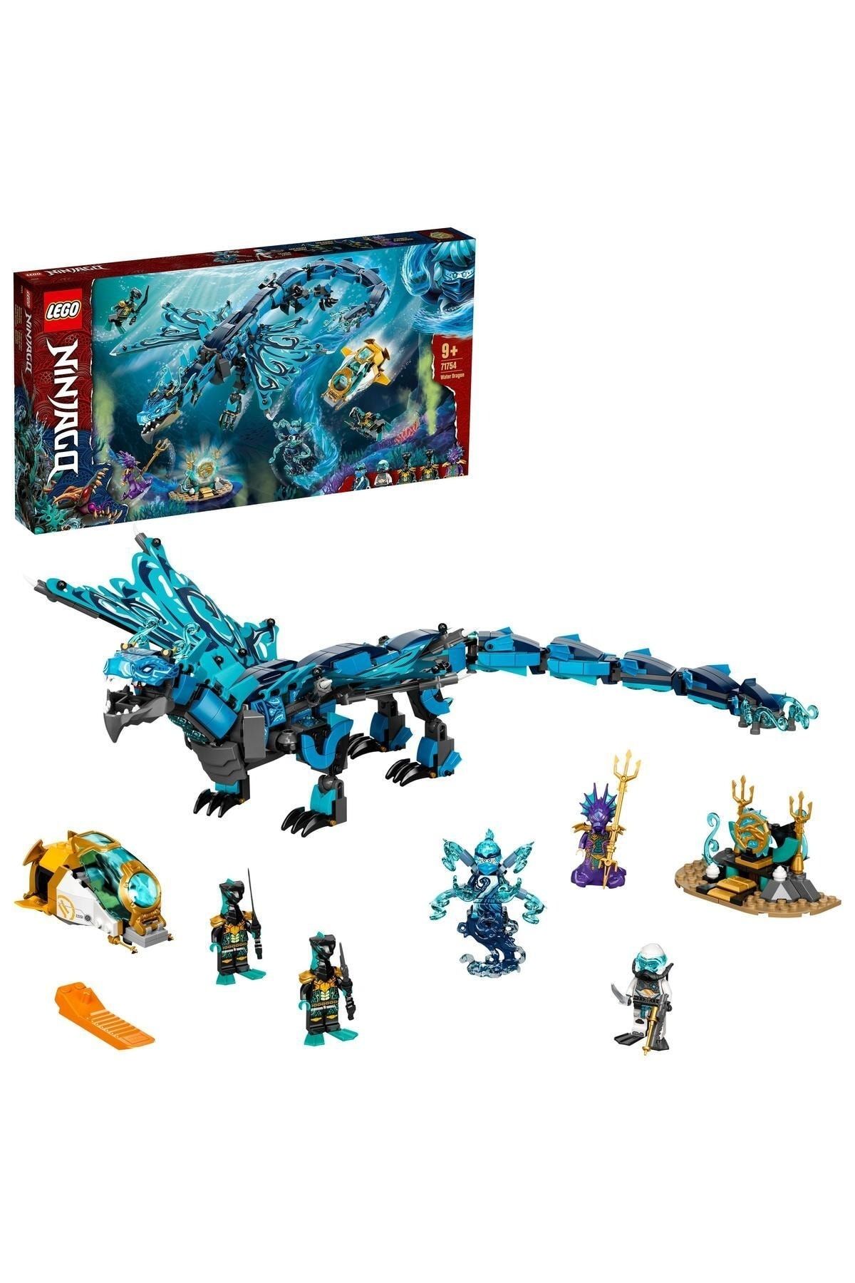 LEGO ® NINJAGO® Su Ejderhası 71754 - Çocuklar İçin Yaratıcı Savaş Oyuncağı Yapım Seti (737 Parça)