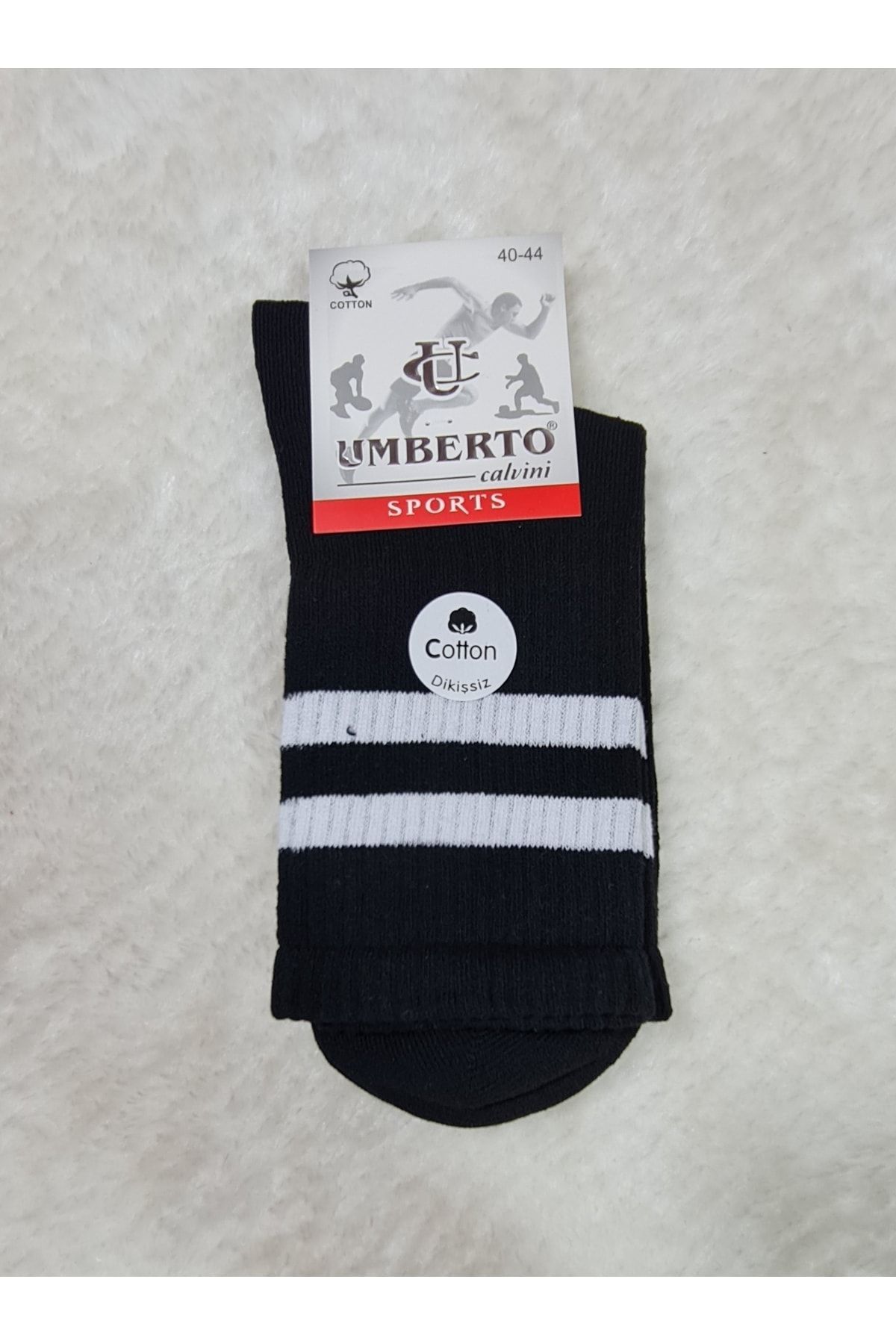 Umberto Erkek Siyah Spor Çorabı 1 Adet